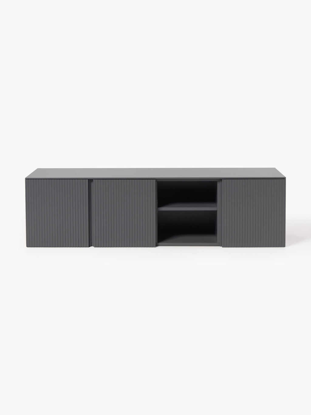 Shea Wall-Mounted Lowboard with Ribbed Front
