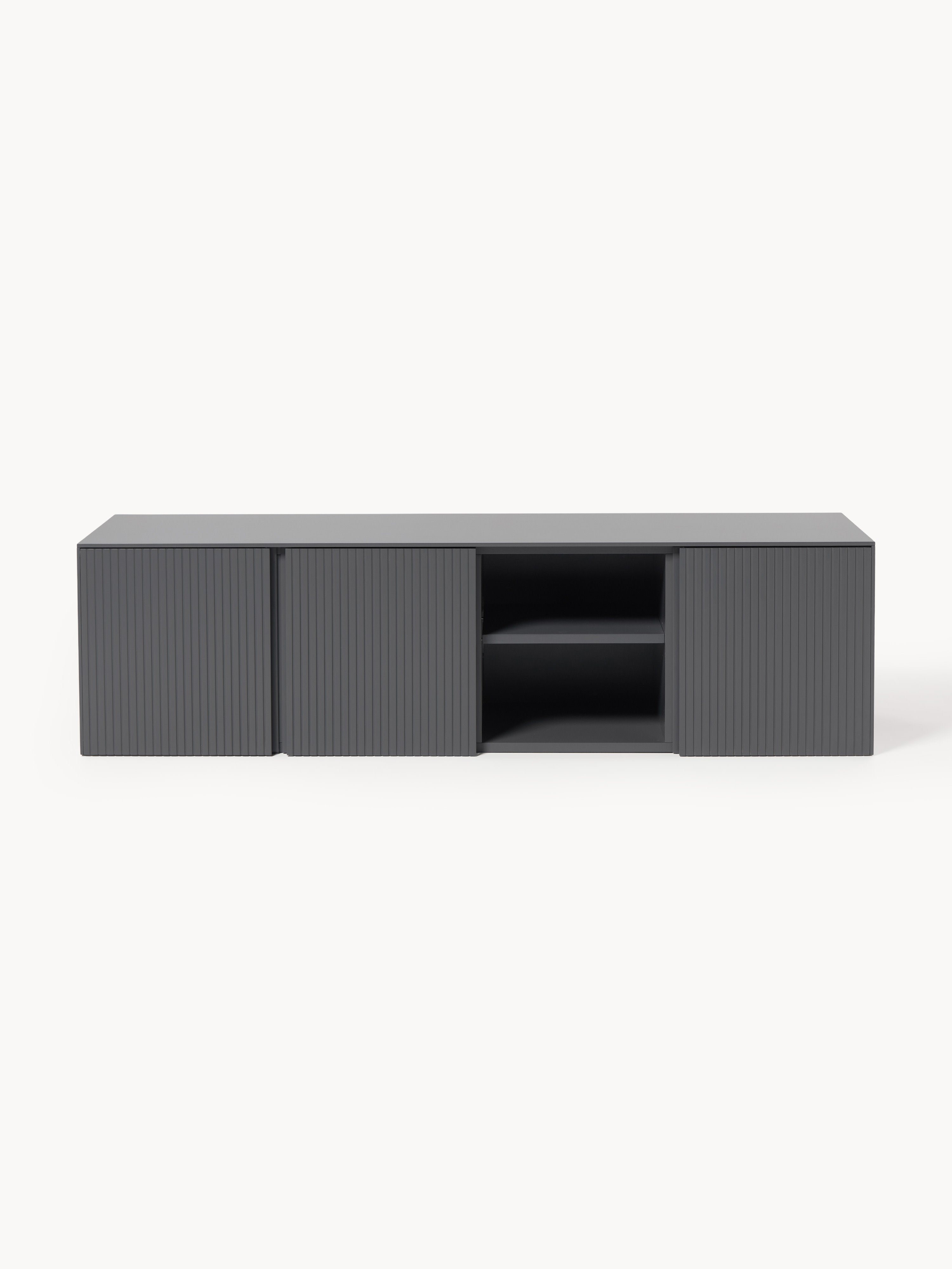 Shea Wall-Mounted Lowboard with Ribbed Front