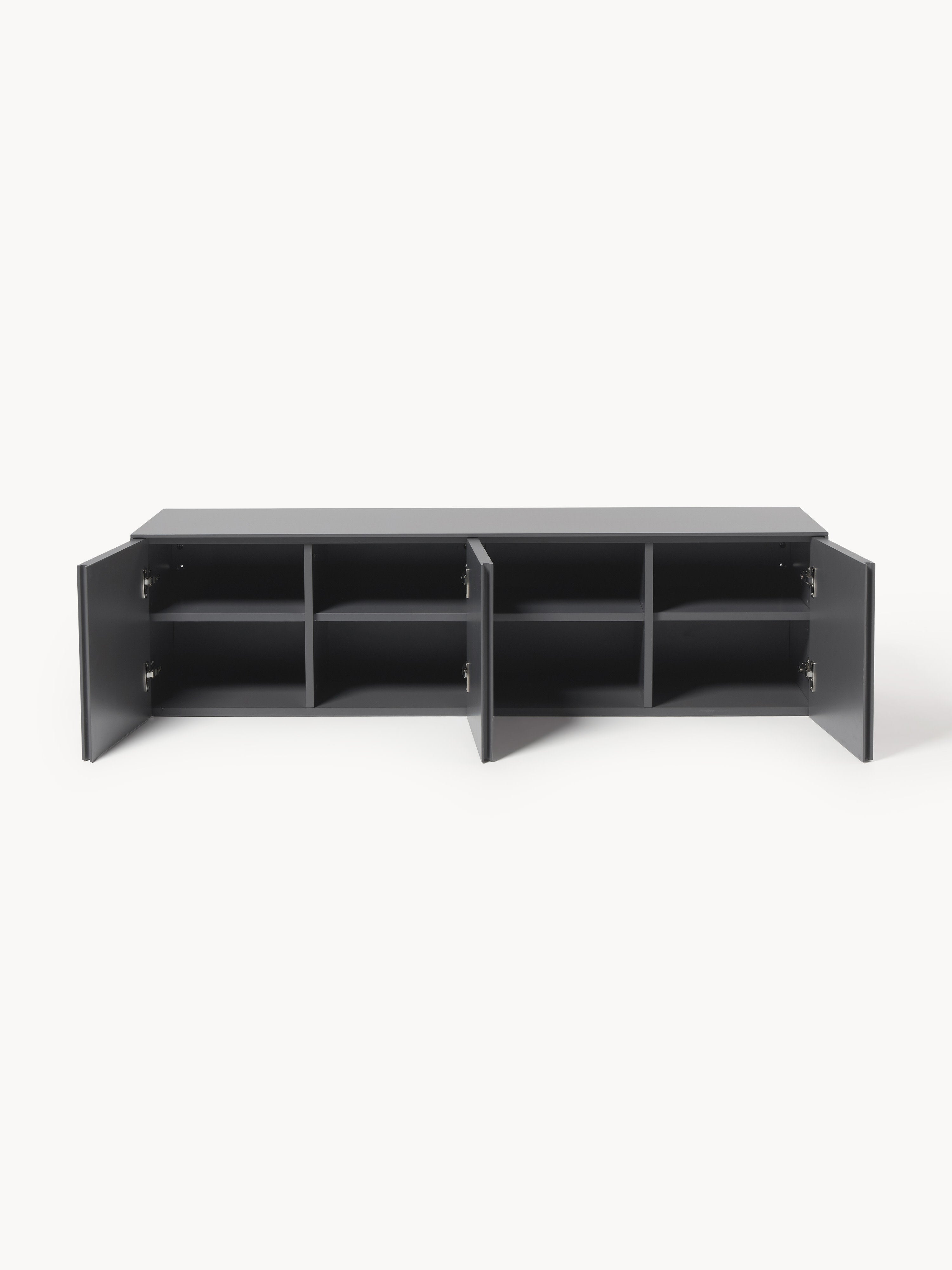 Shea Wall-Mounted Lowboard with Ribbed Front