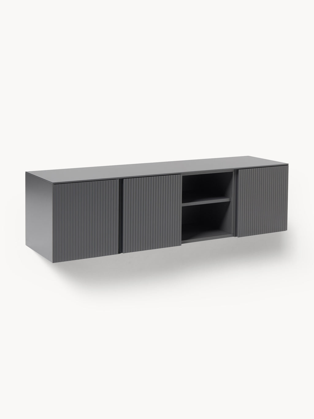 Gallery image 1 - Wall-Mounted Lowboard Shea with Ribbed Front