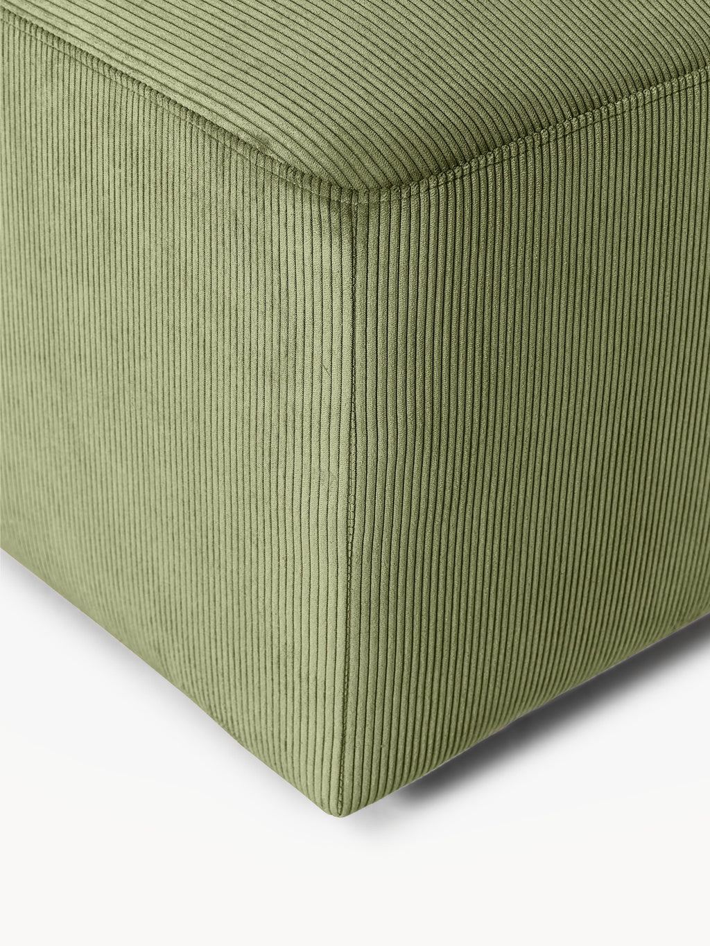 Melva Corduroy Ottoman, W 99 x D 72 cm