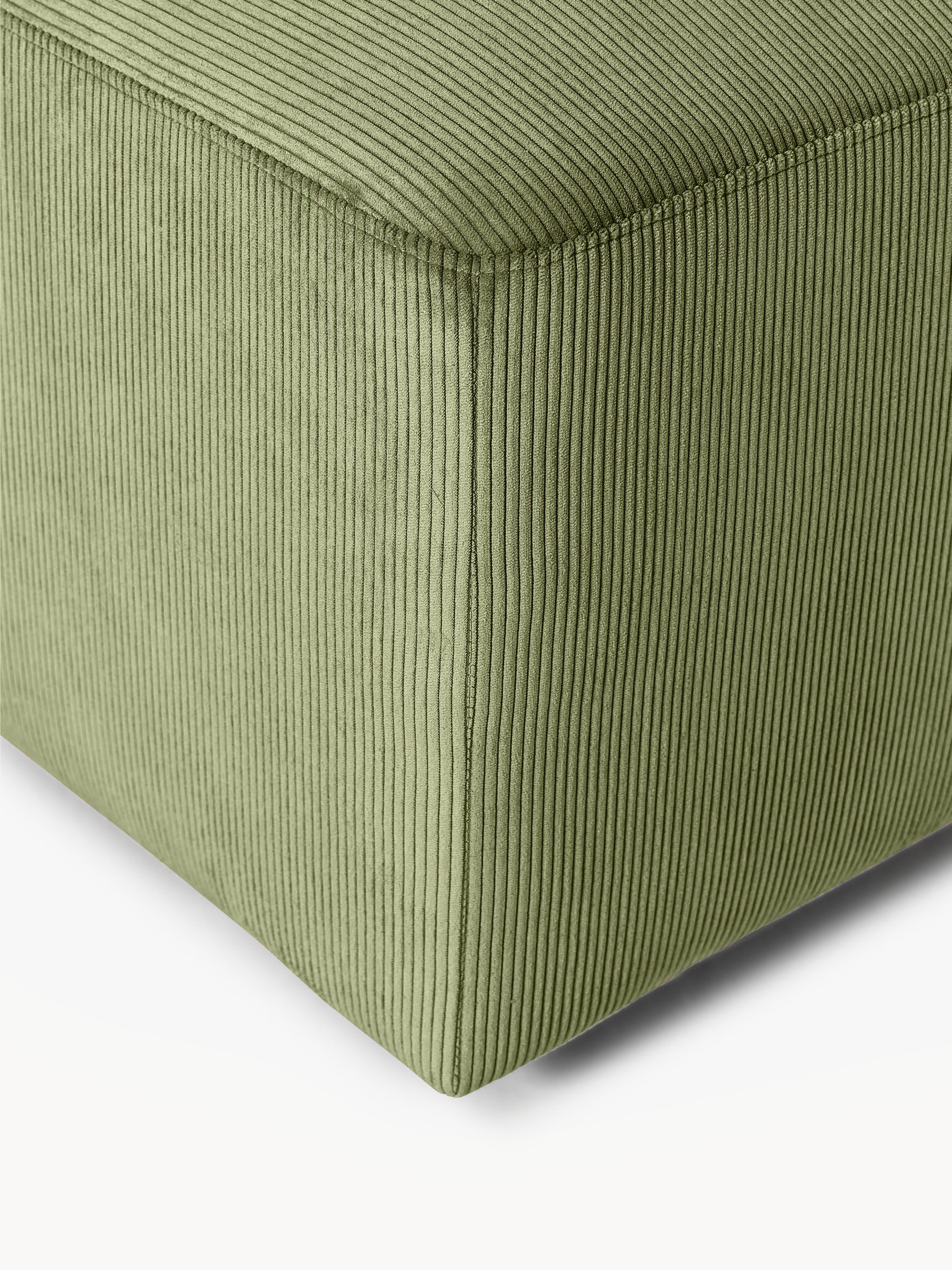 Melva Corduroy Ottoman, W 99 x D 72 cm