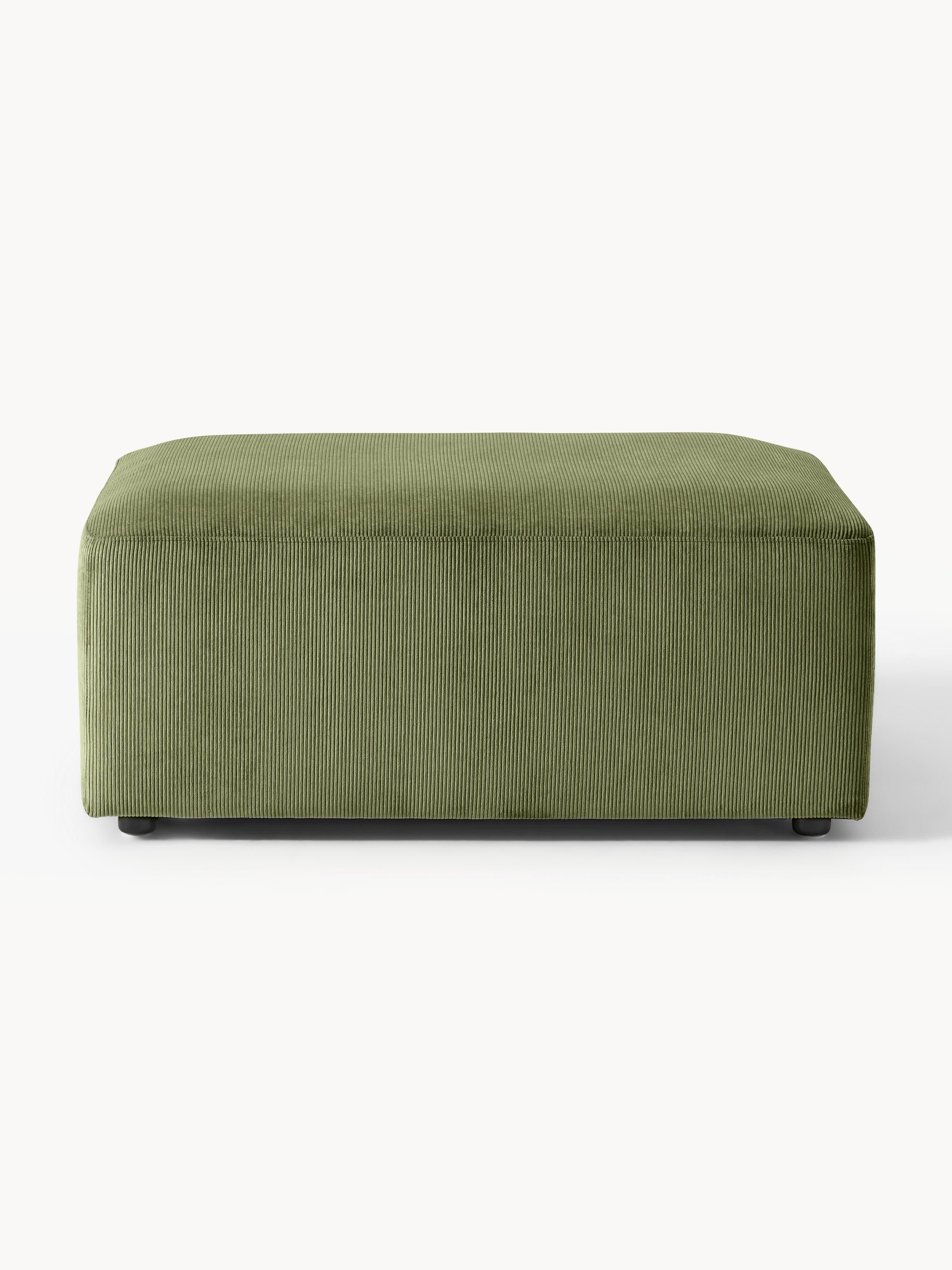 Melva Corduroy Ottoman, W 99 x D 72 cm