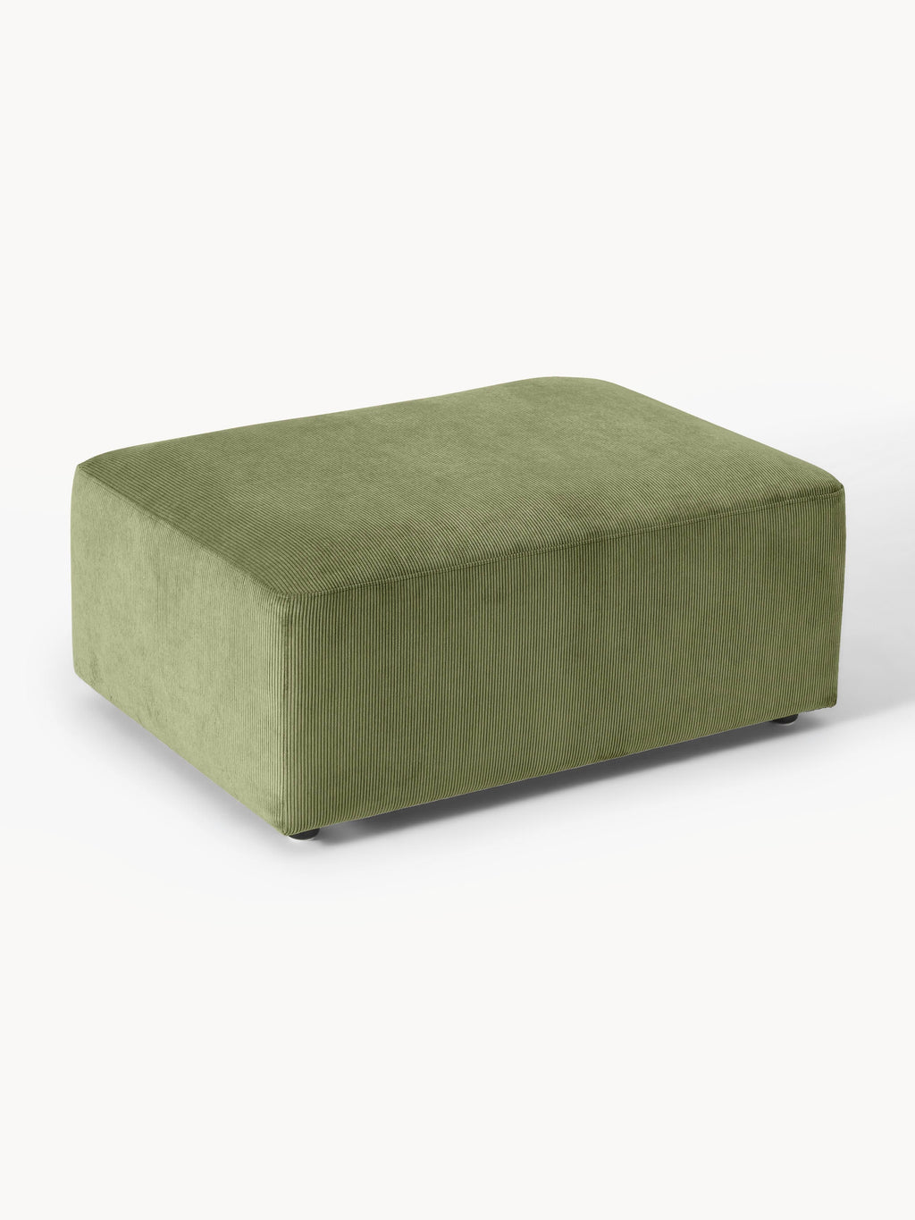 Melva Corduroy Ottoman, W 99 x D 72 cm