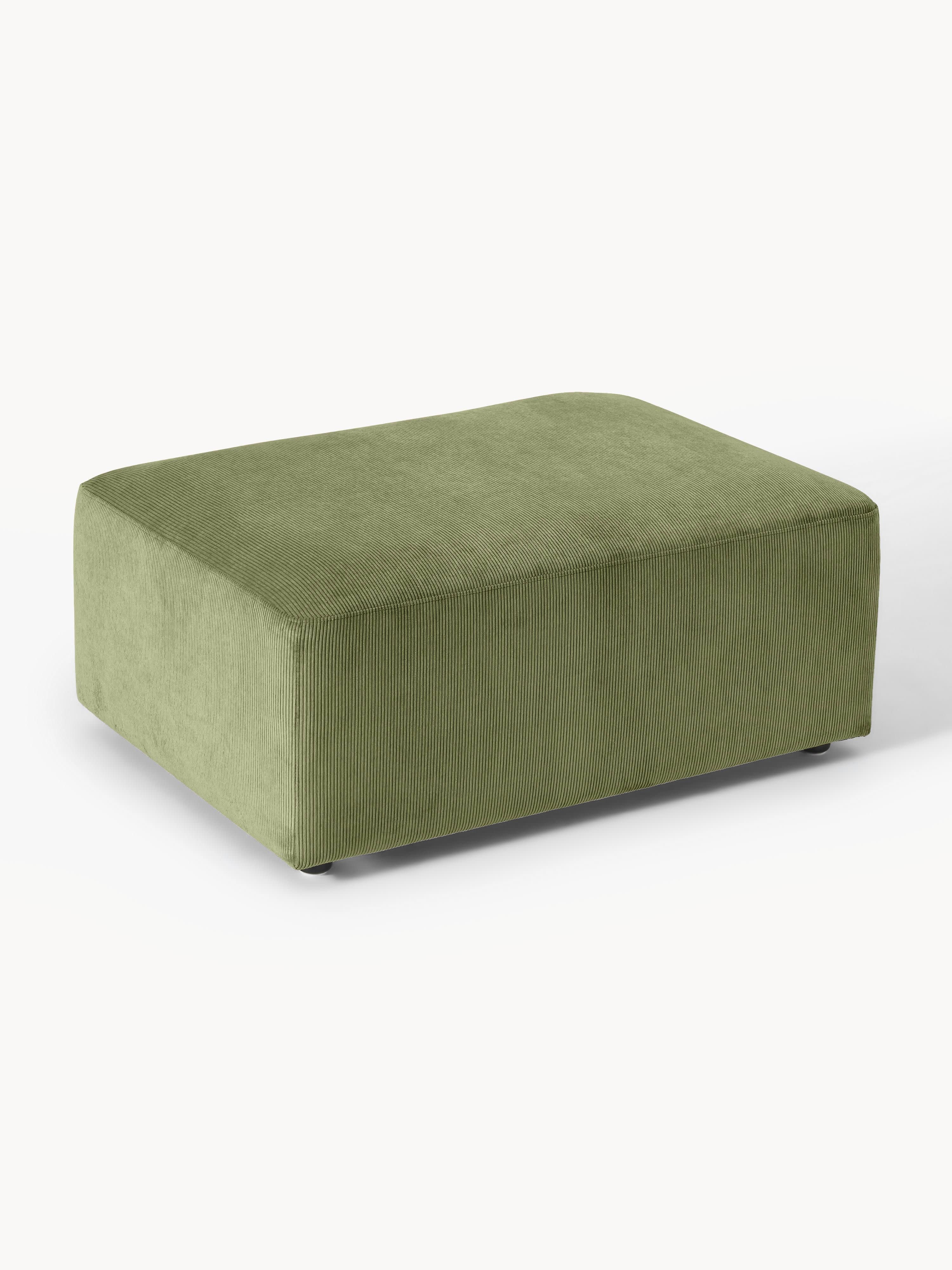 Melva Corduroy Ottoman, W 99 x D 72 cm
