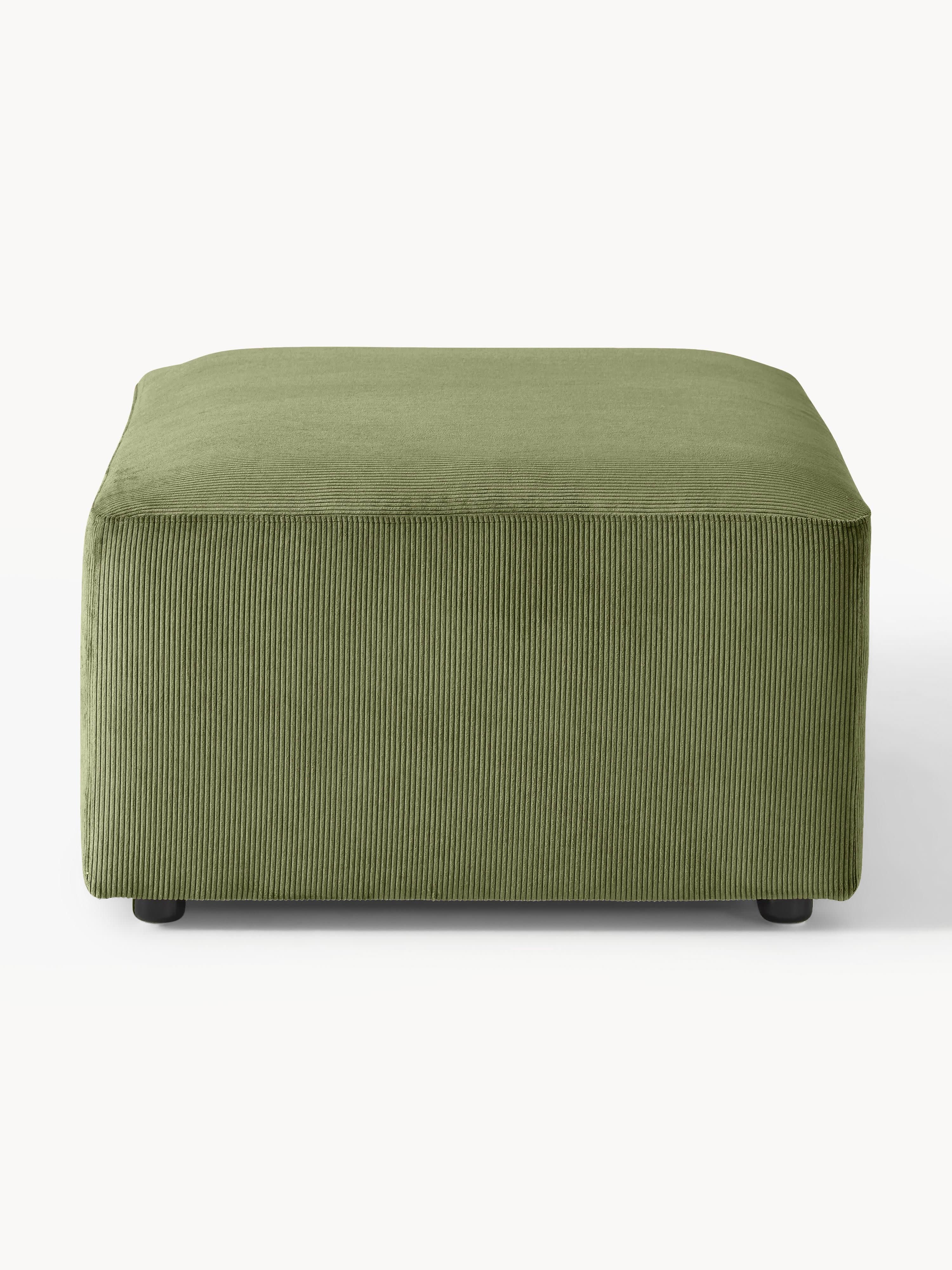 Melva Corduroy Ottoman, W 99 x D 72 cm