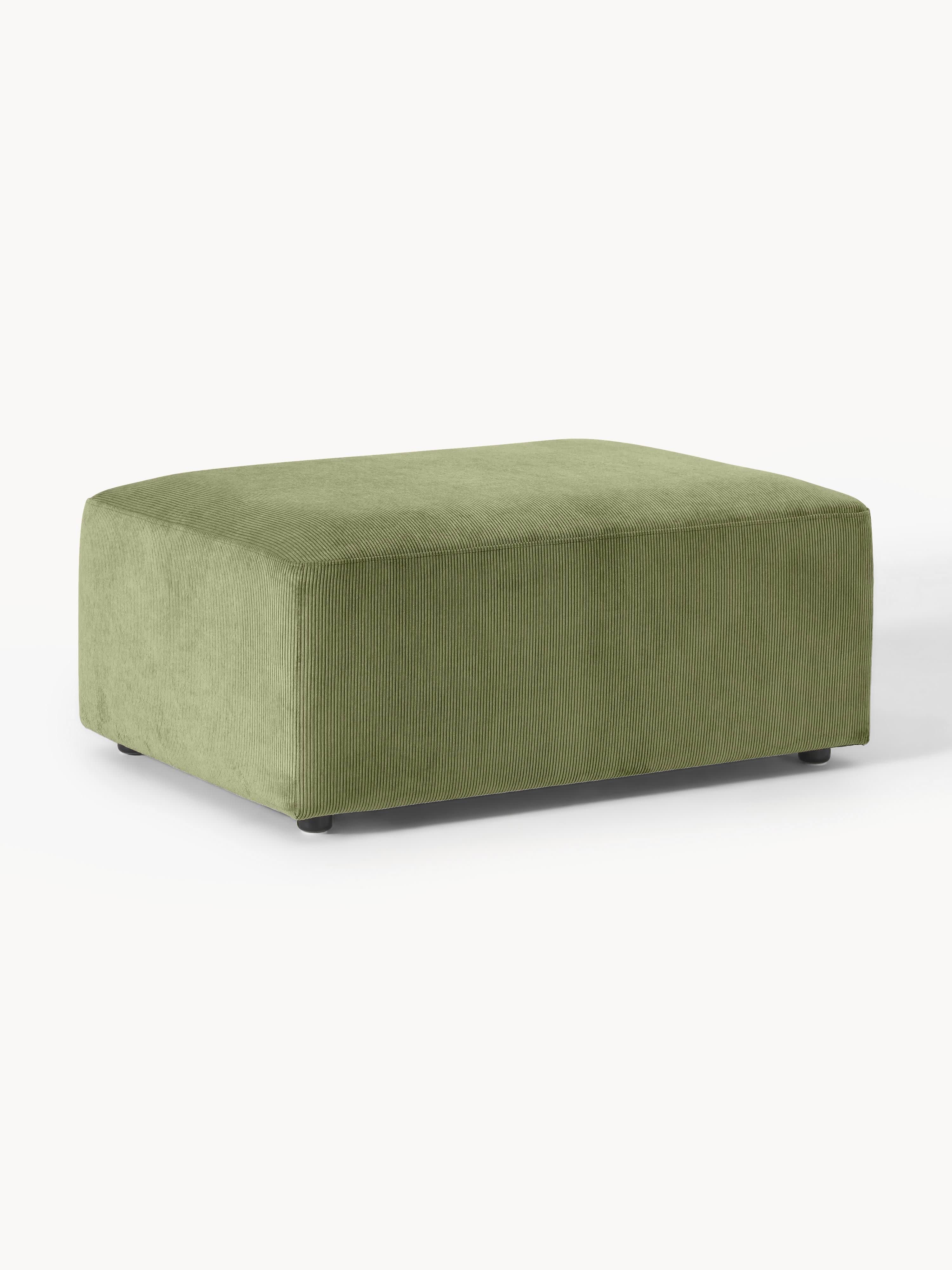 Melva Corduroy Ottoman, W 99 x D 72 cm
