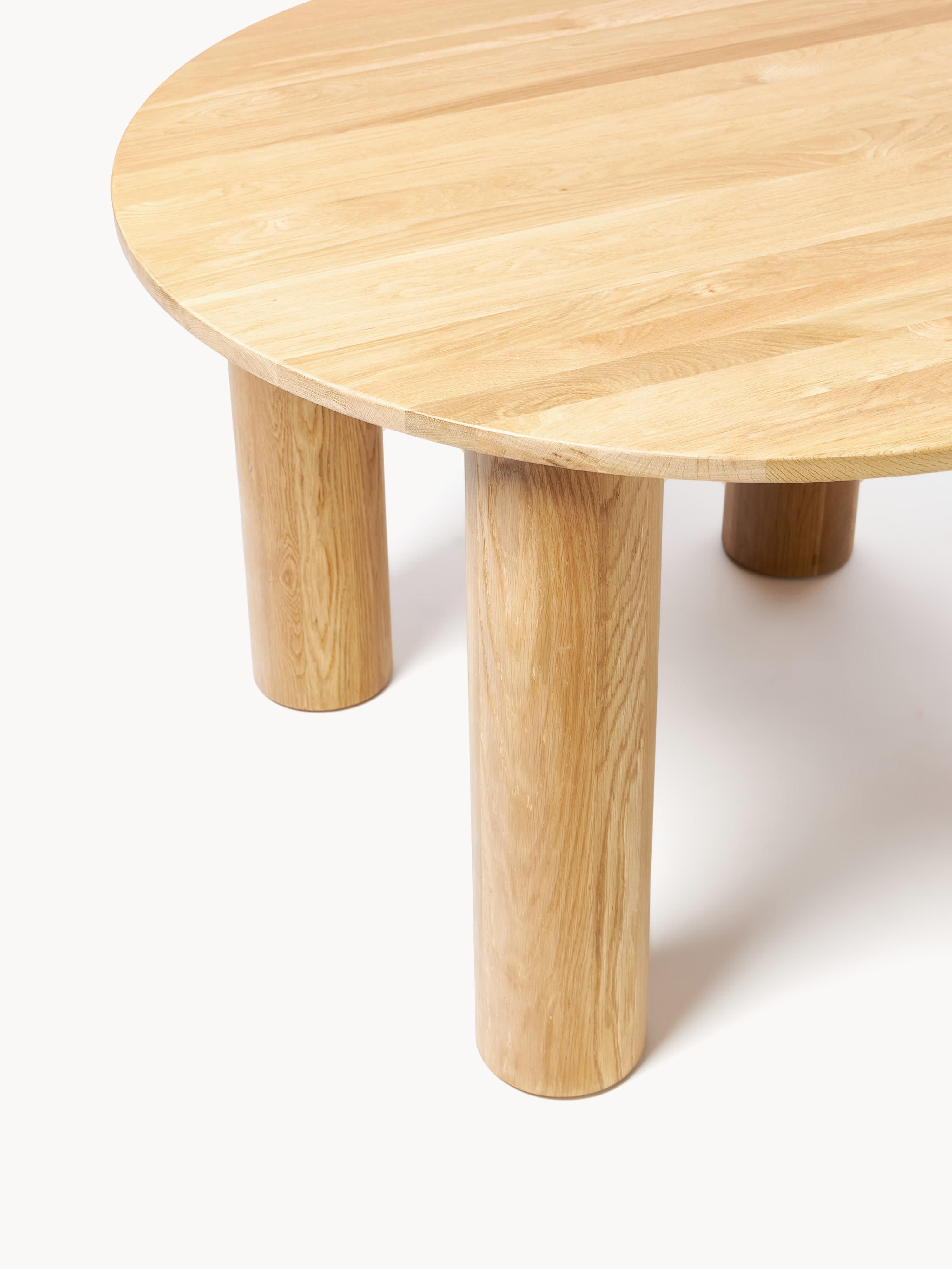 Ohana Round Oak Wood Dining Table, Ø 120 cm