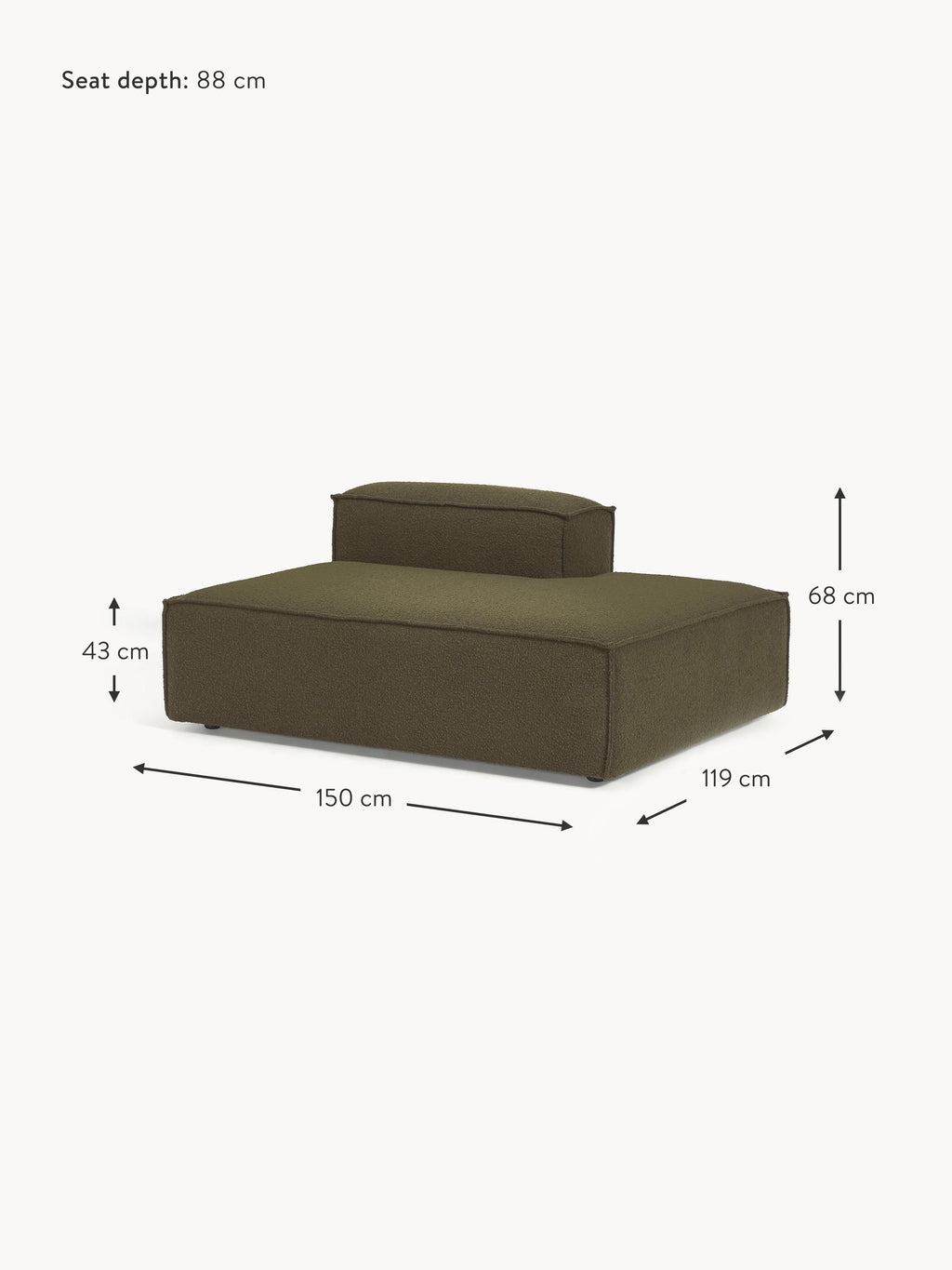Lennon Bouclé Chaise Module