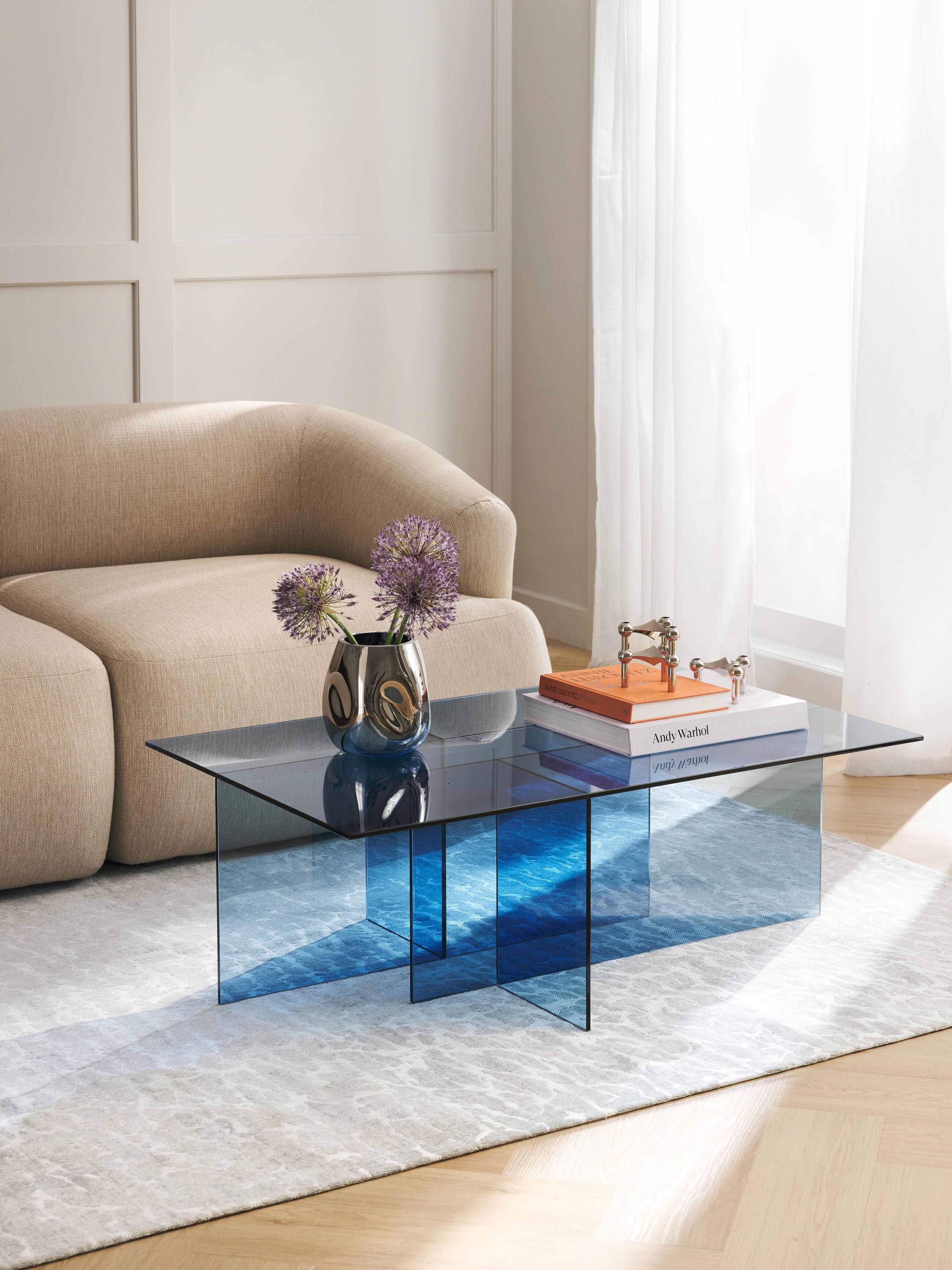 Anouk Glass Coffee Table, W 102 cm