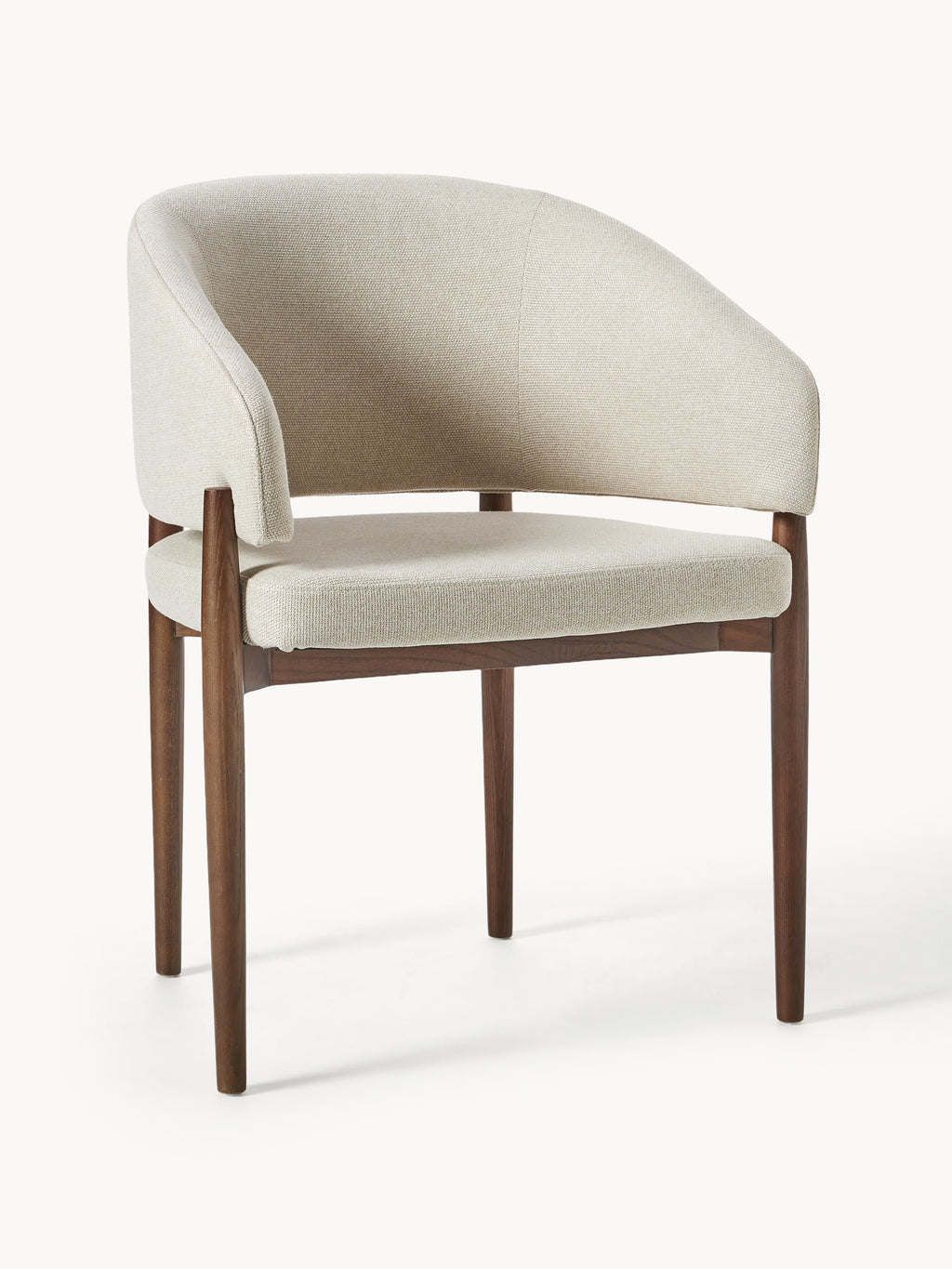 Gallery image 1 - Upholstered Ash Wood Dining Chair Nemo with Armrests