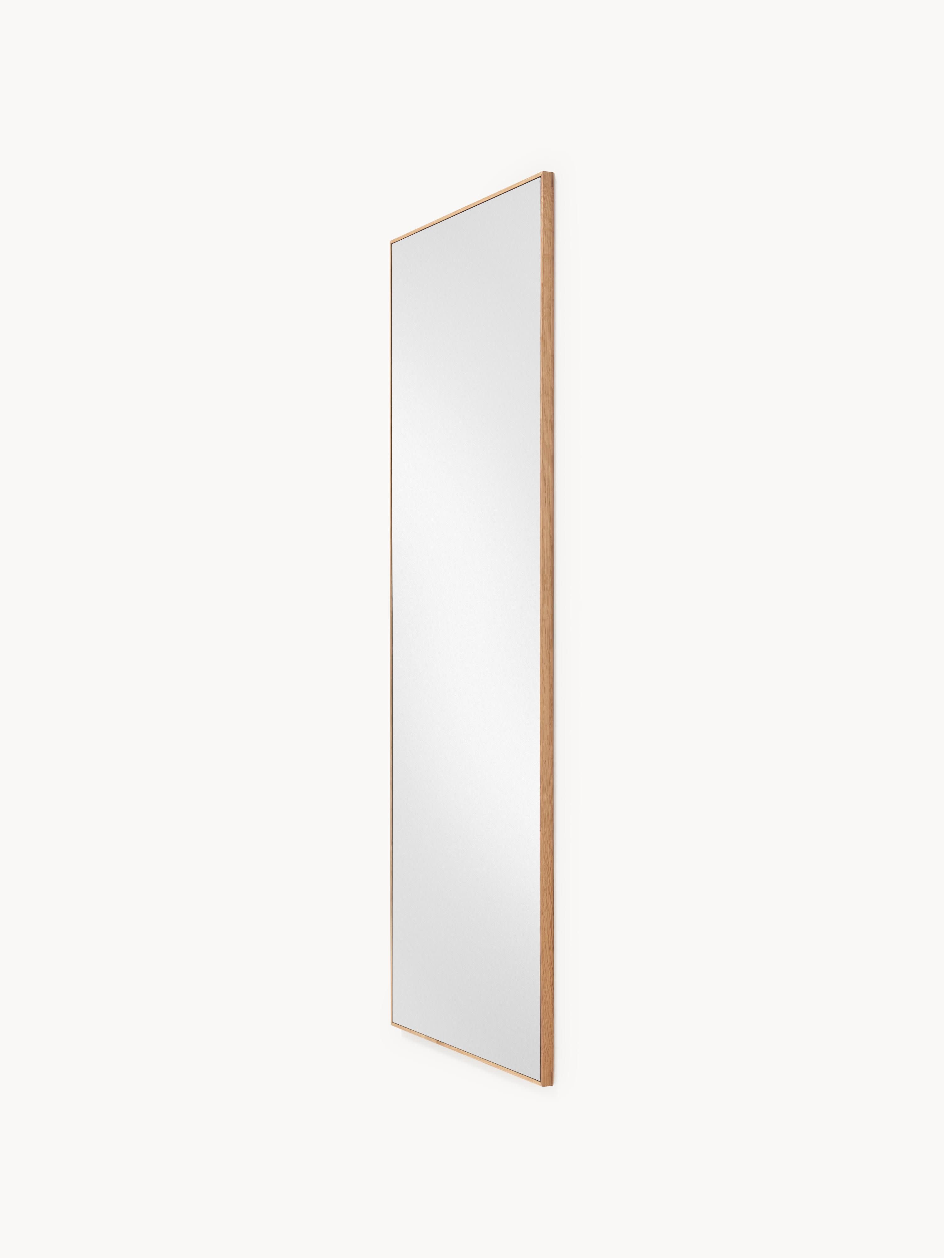 Avery Full-Length Wall Mirror with Oak Wood Frame