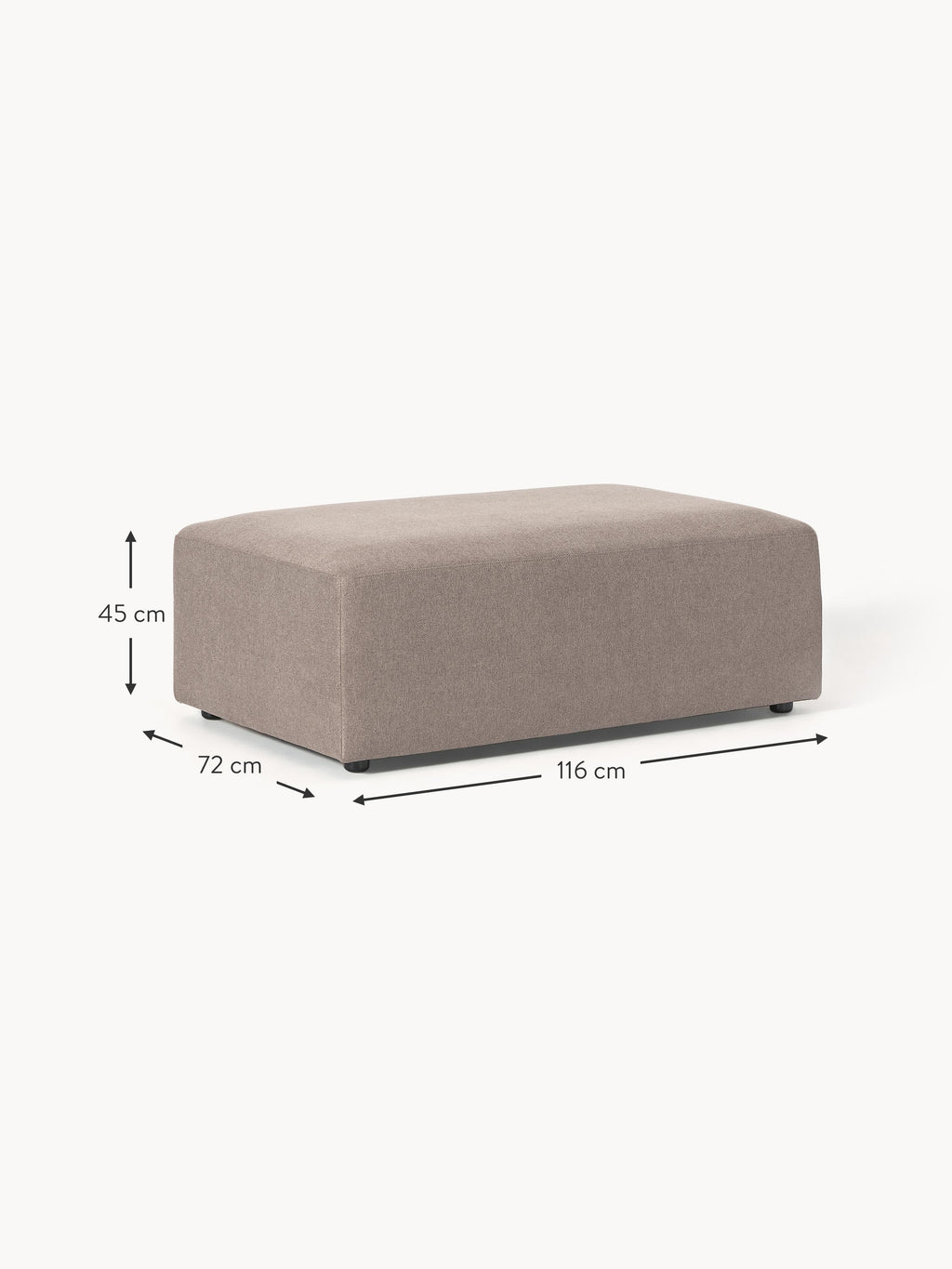 Melva XL Ottoman, W 116 x D 72 cm