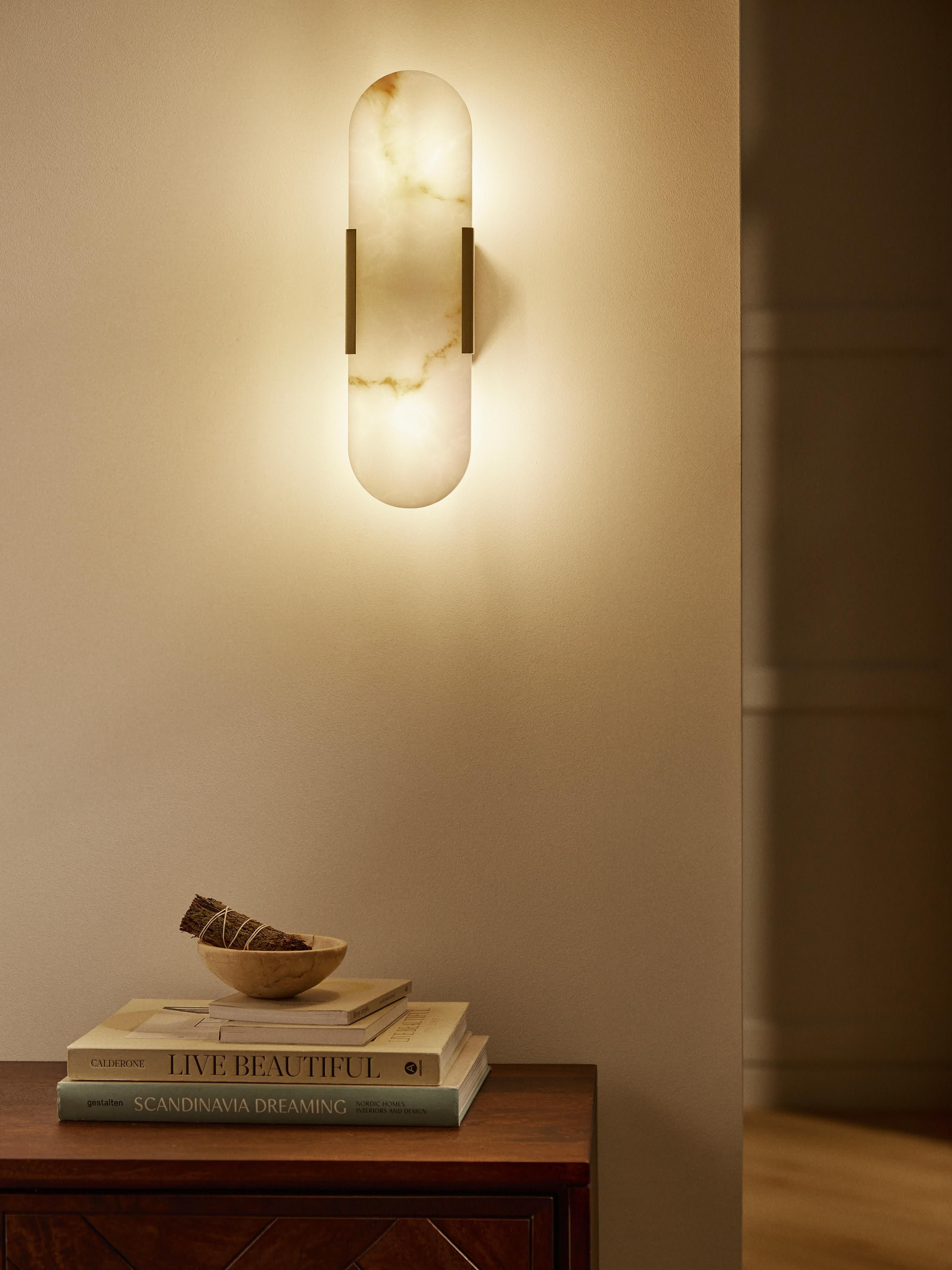 Galene Marble Effect Wall Lamp