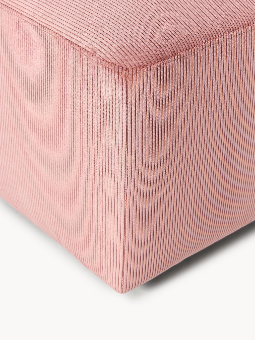 Melva Corduroy Ottoman, W 99 x D 72 cm