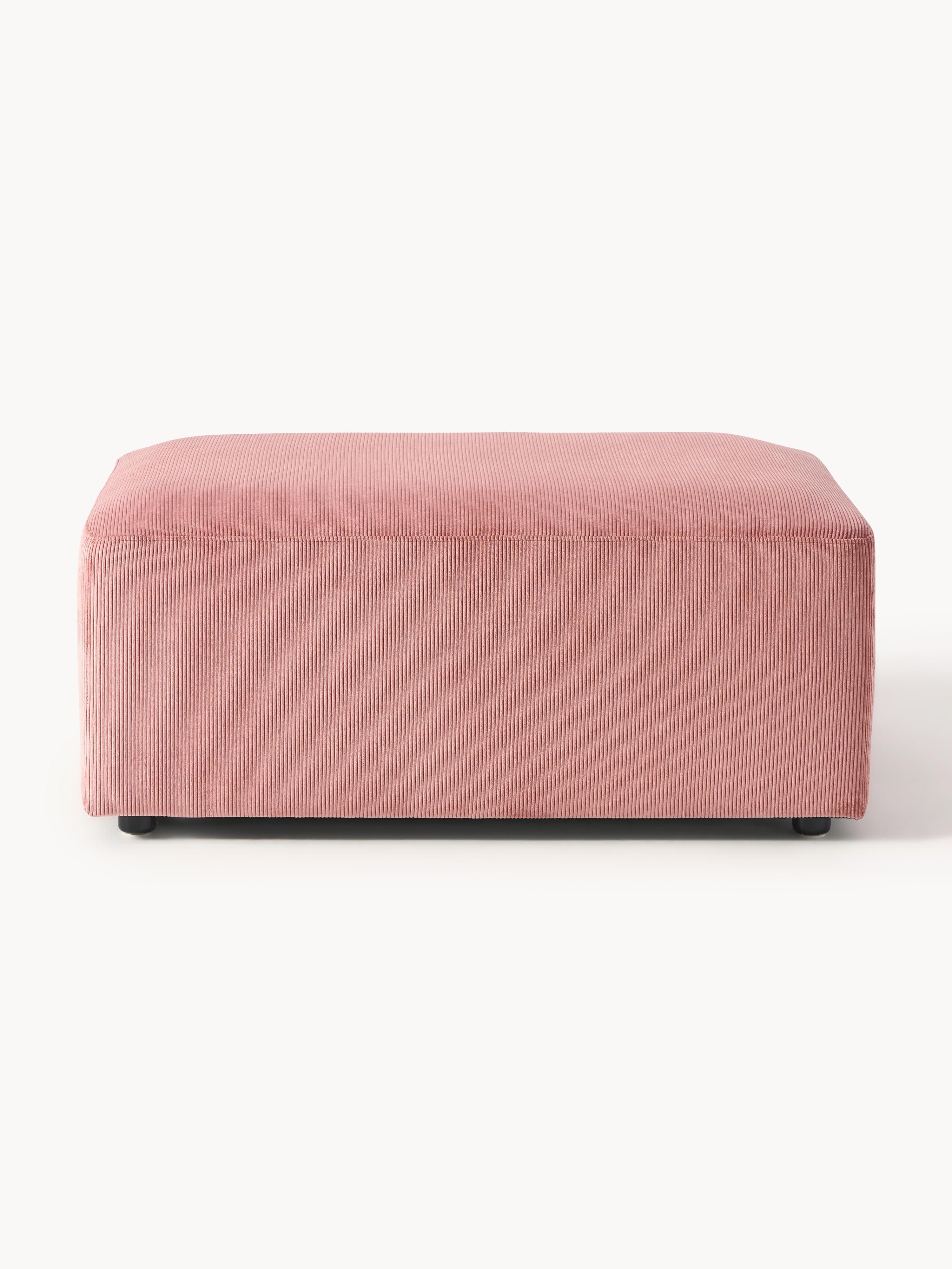 Melva Corduroy Ottoman, W 99 x D 72 cm
