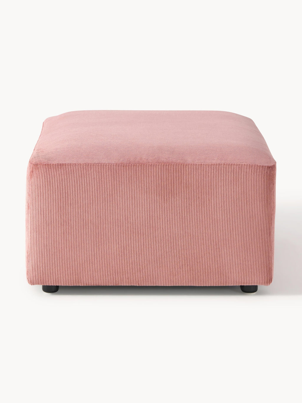 Melva Corduroy Ottoman, W 99 x D 72 cm