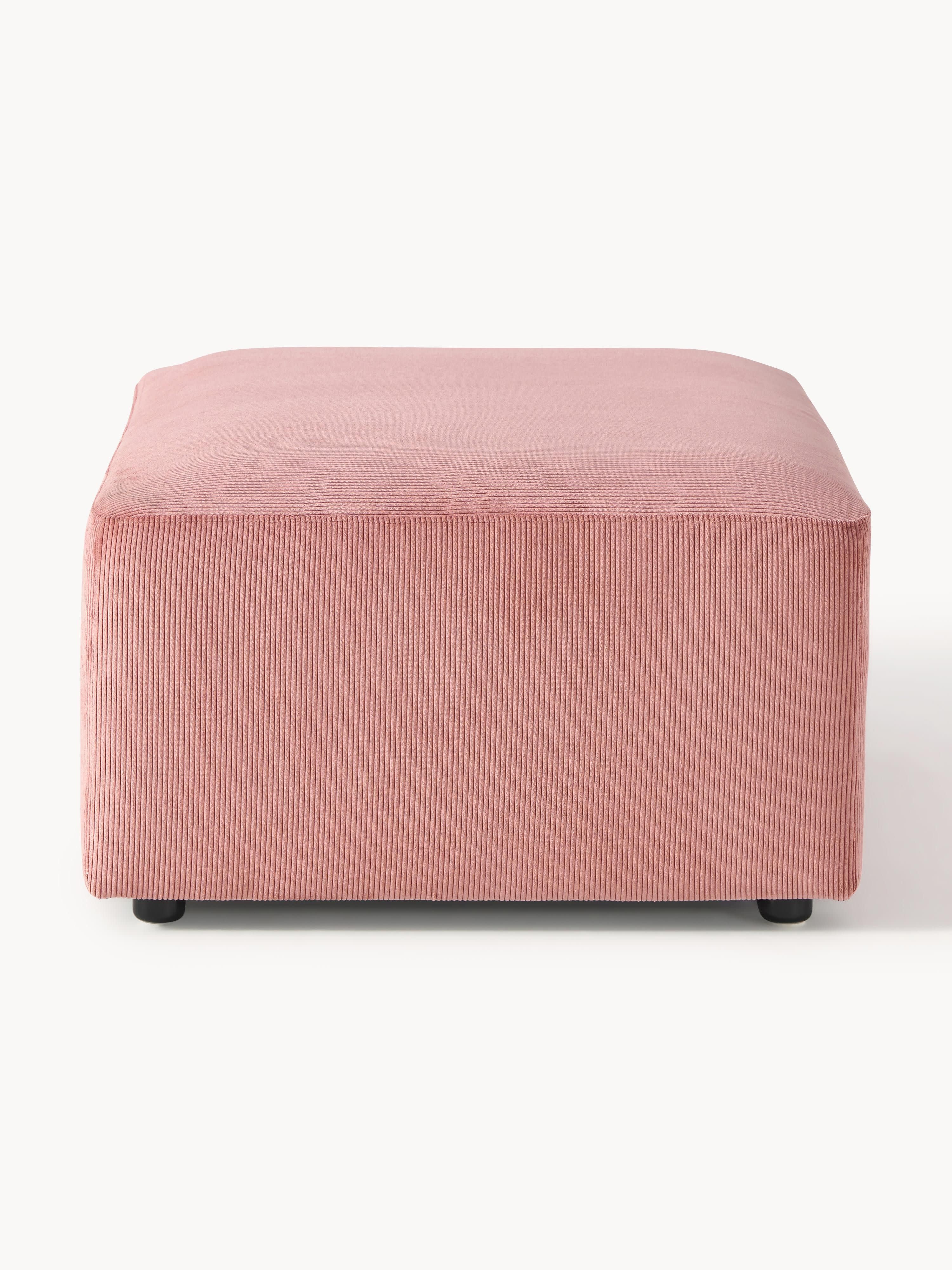 Melva Corduroy Ottoman, W 99 x D 72 cm