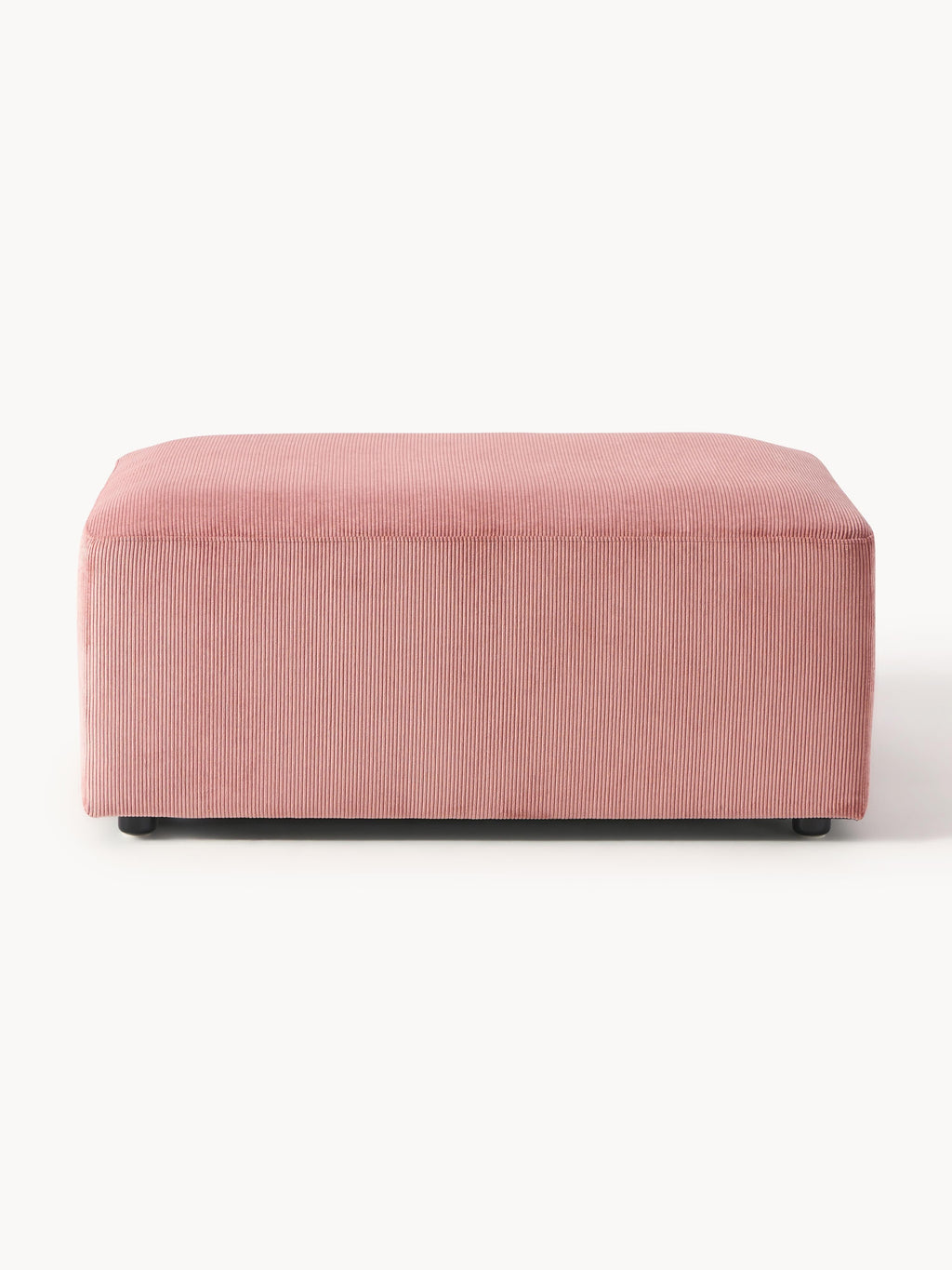 Melva Corduroy Ottoman, W 99 x D 72 cm
