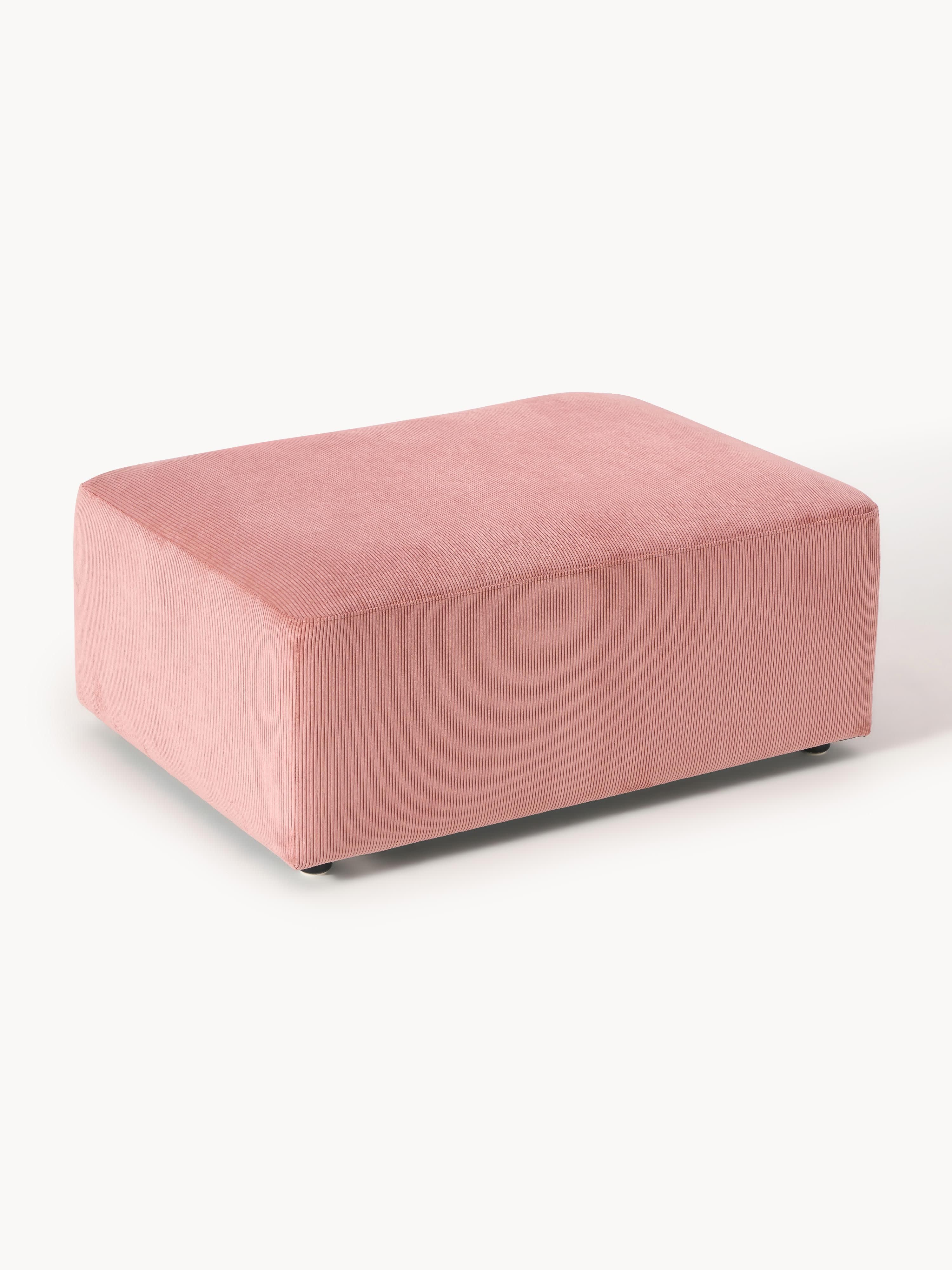 Melva Corduroy Ottoman, W 99 x D 72 cm