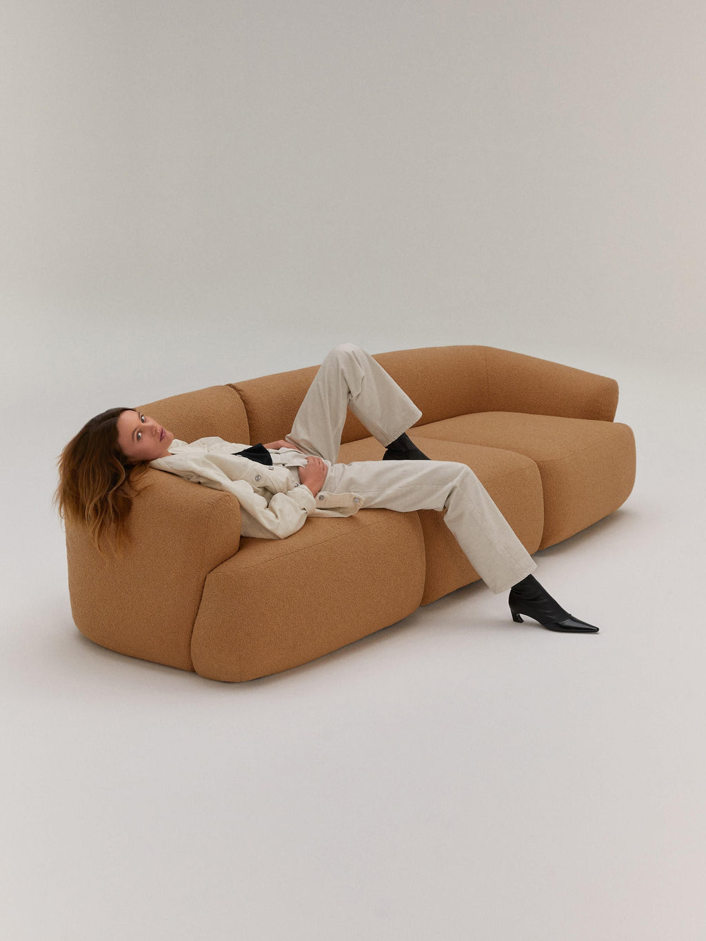 Sofia Modular Bouclé Sofa (4-seater)