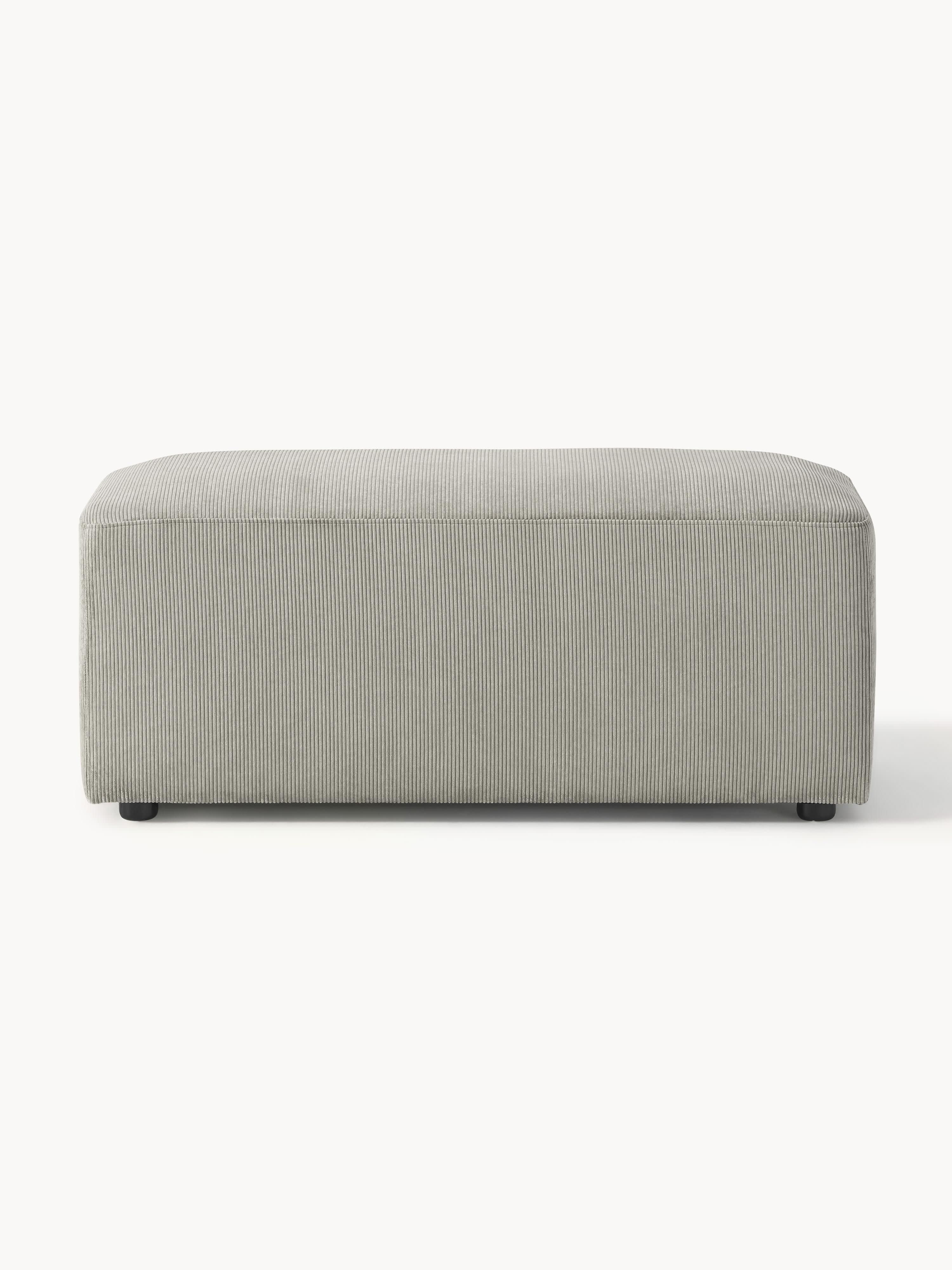 Melva Corduroy Ottoman, W 99 x D 42 cm