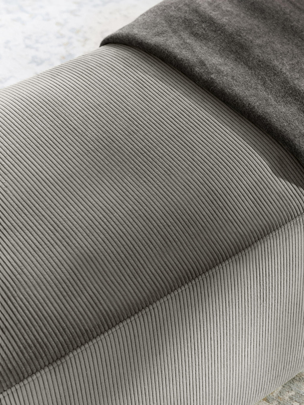 Melva Corduroy Ottoman, W 99 x D 42 cm