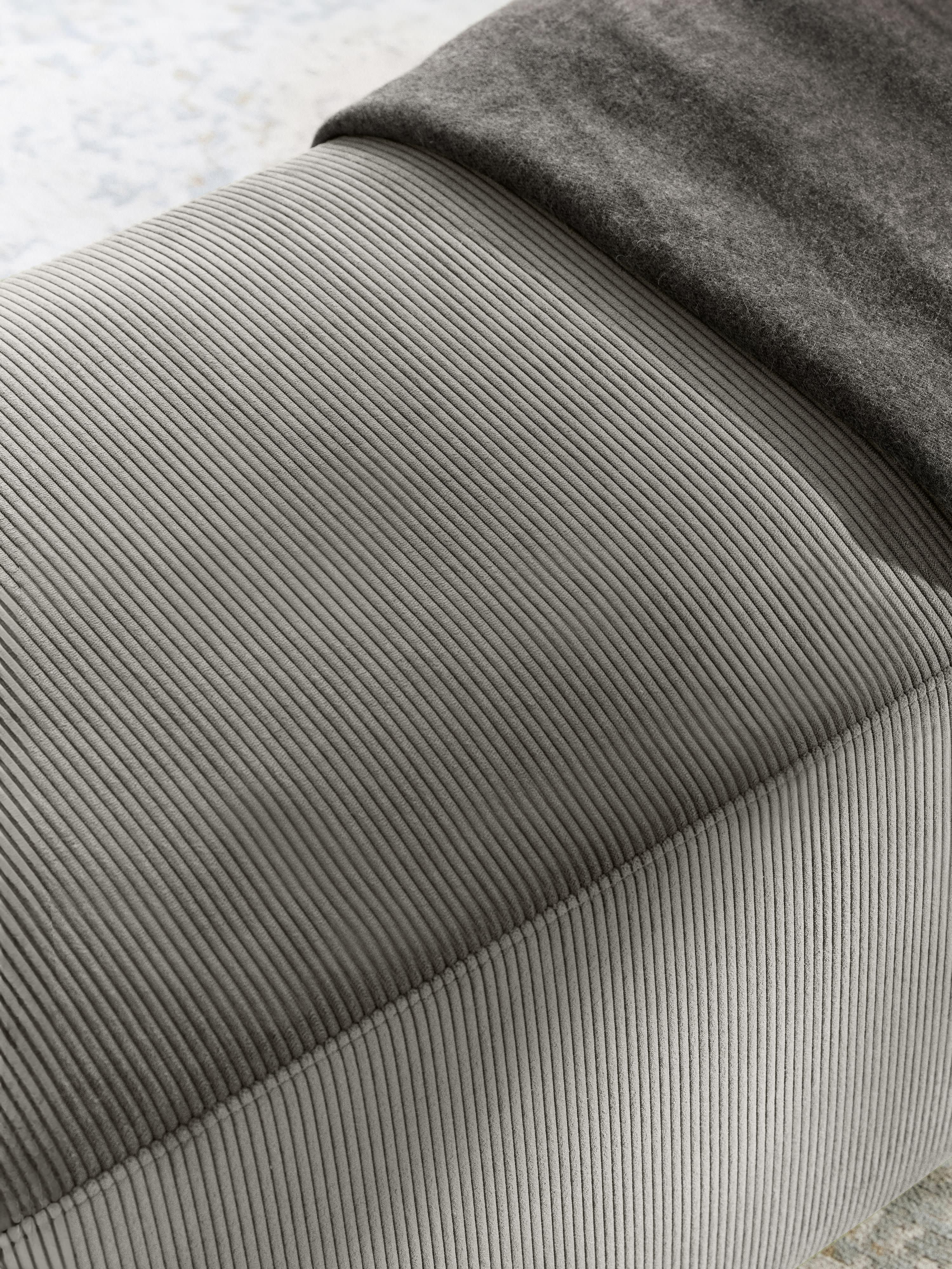 Melva Corduroy Ottoman, W 99 x D 42 cm