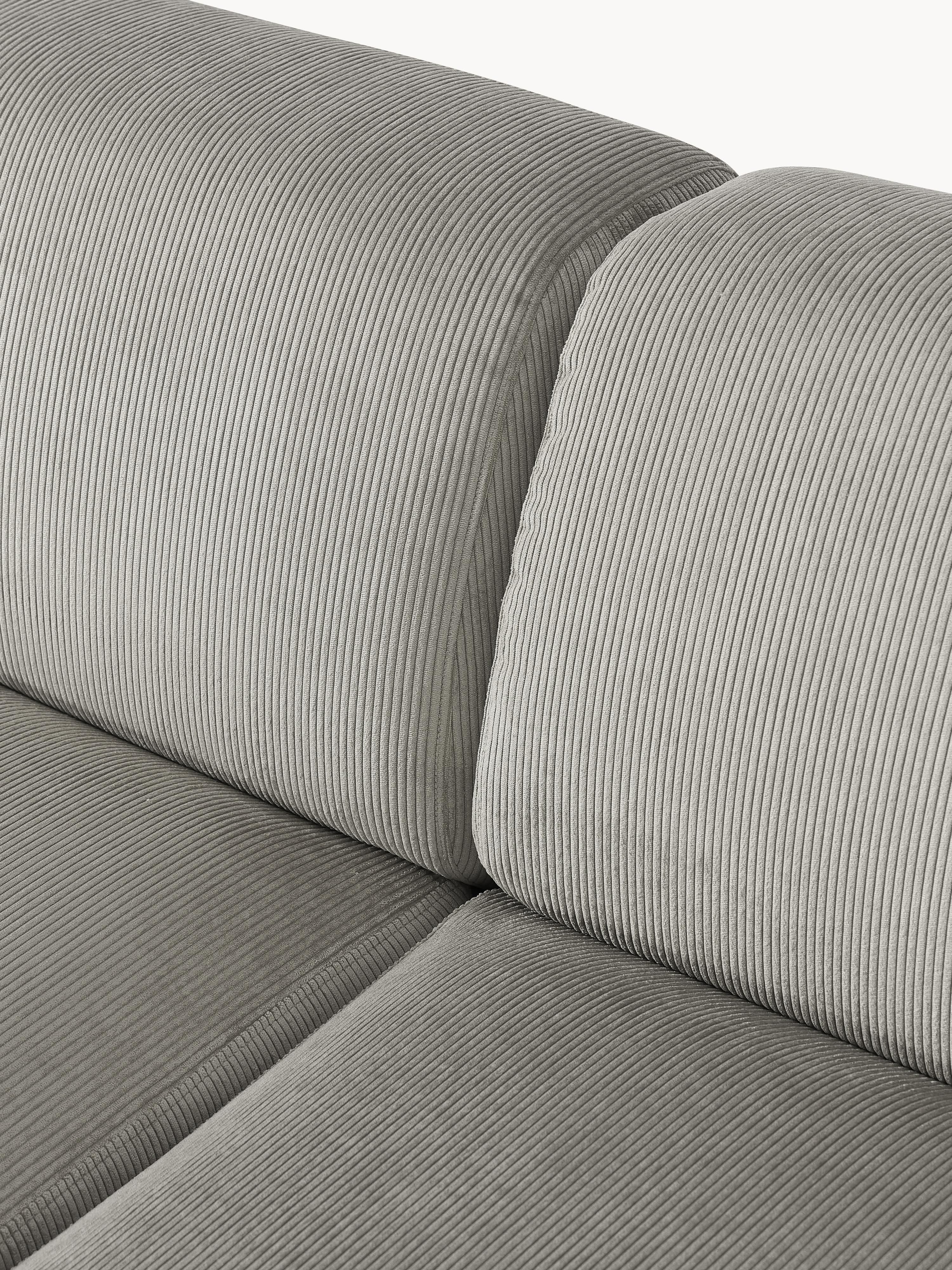 Melva Large Corduroy Corner Sofa (4-seater)
