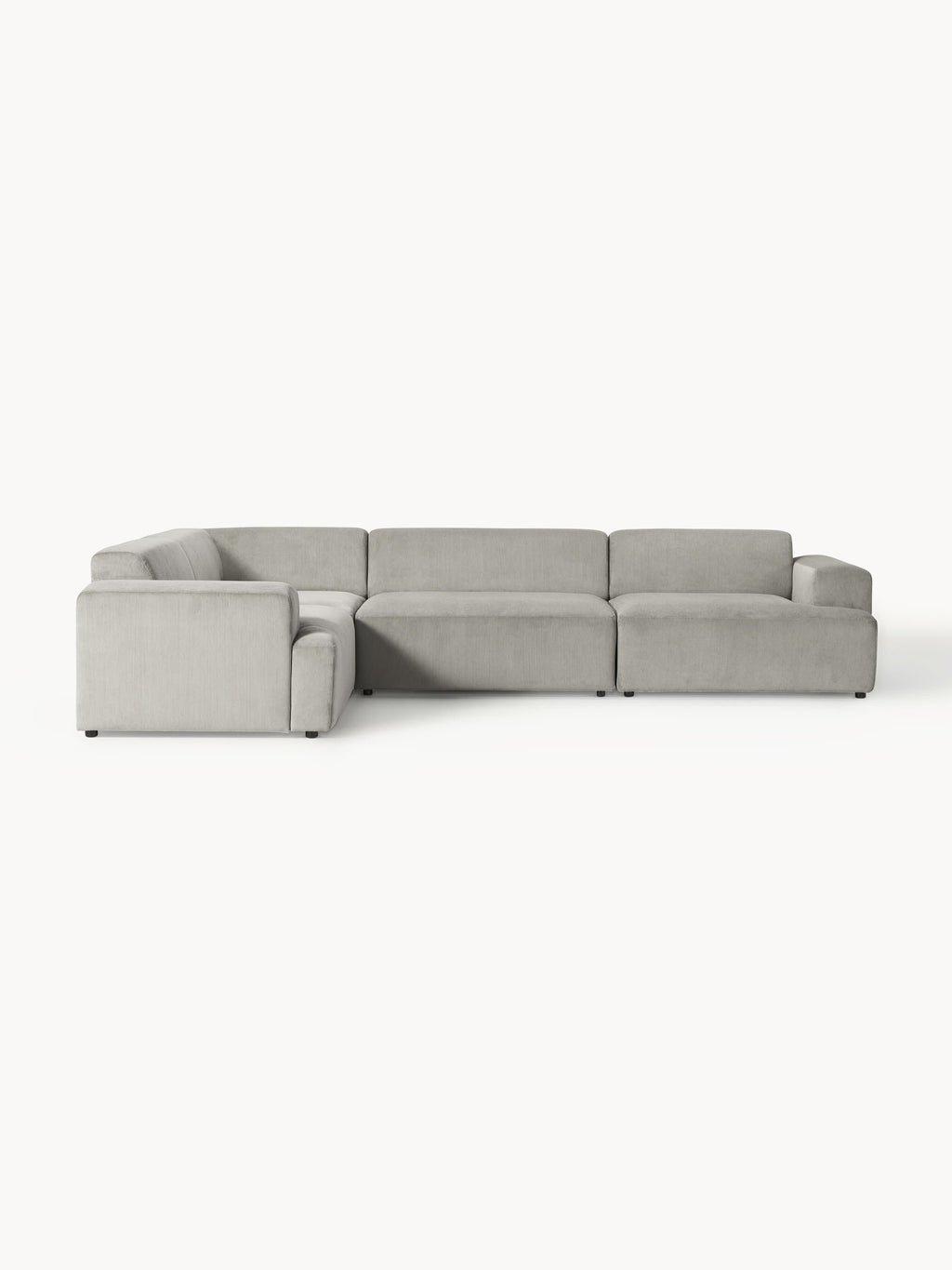 Melva Large Corduroy Corner Sofa (4-seater)