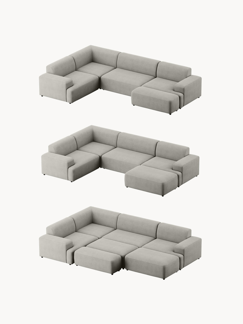 Melva Large Corduroy Corner Sofa (4-seater)