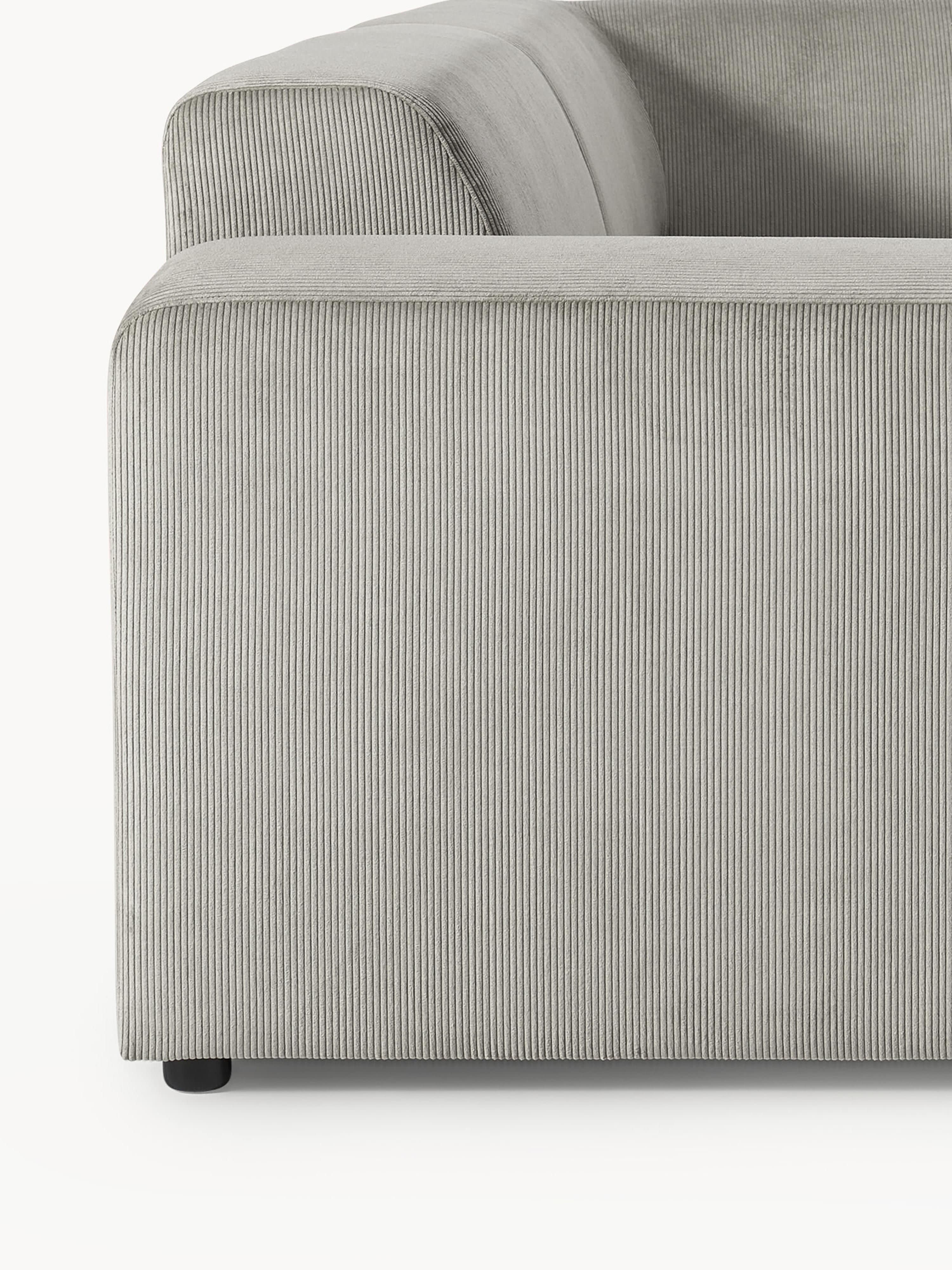Melva Large Corduroy Corner Sofa (4-seater)