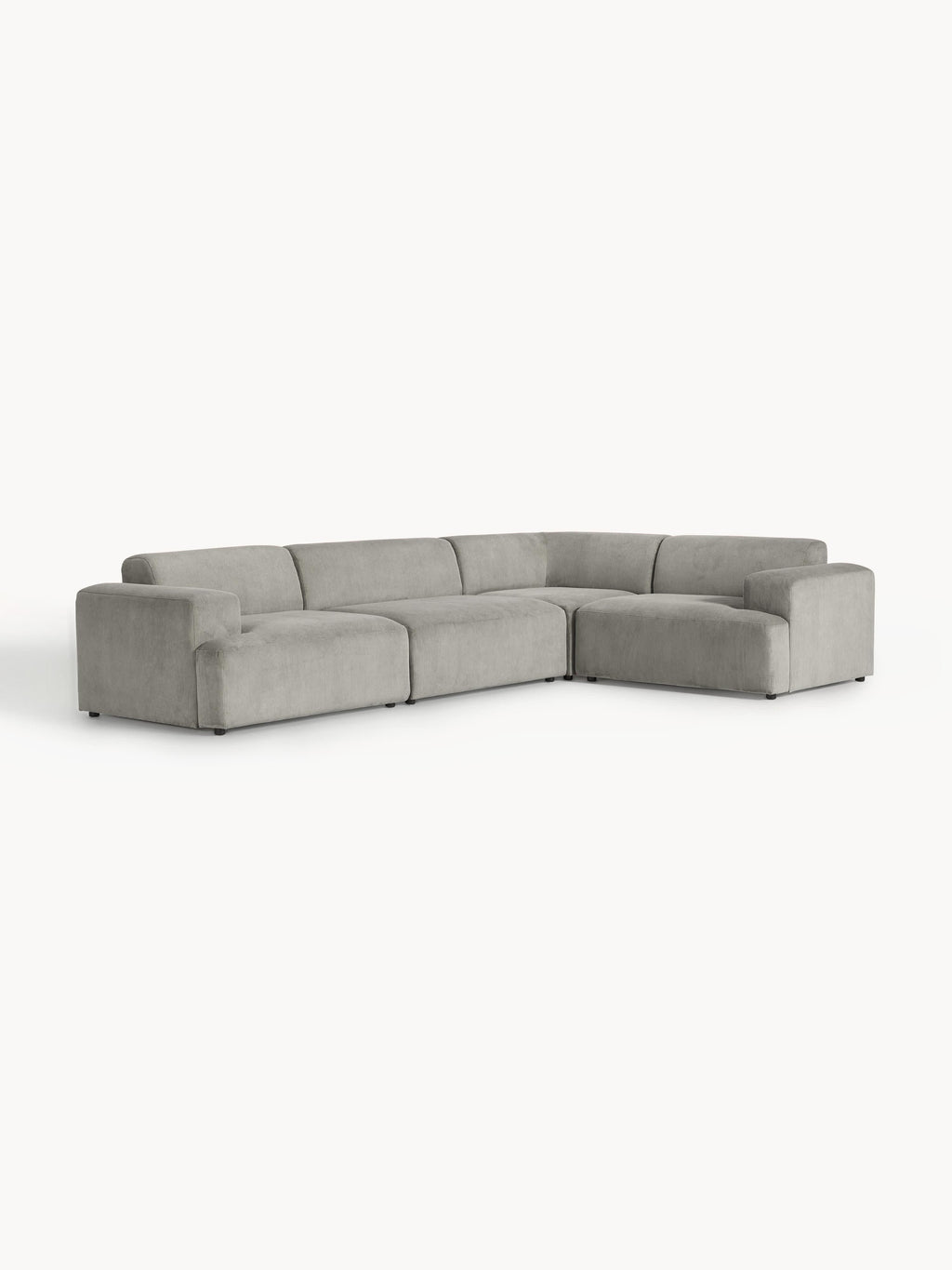 Melva Large Corduroy Corner Sofa (4-seater)