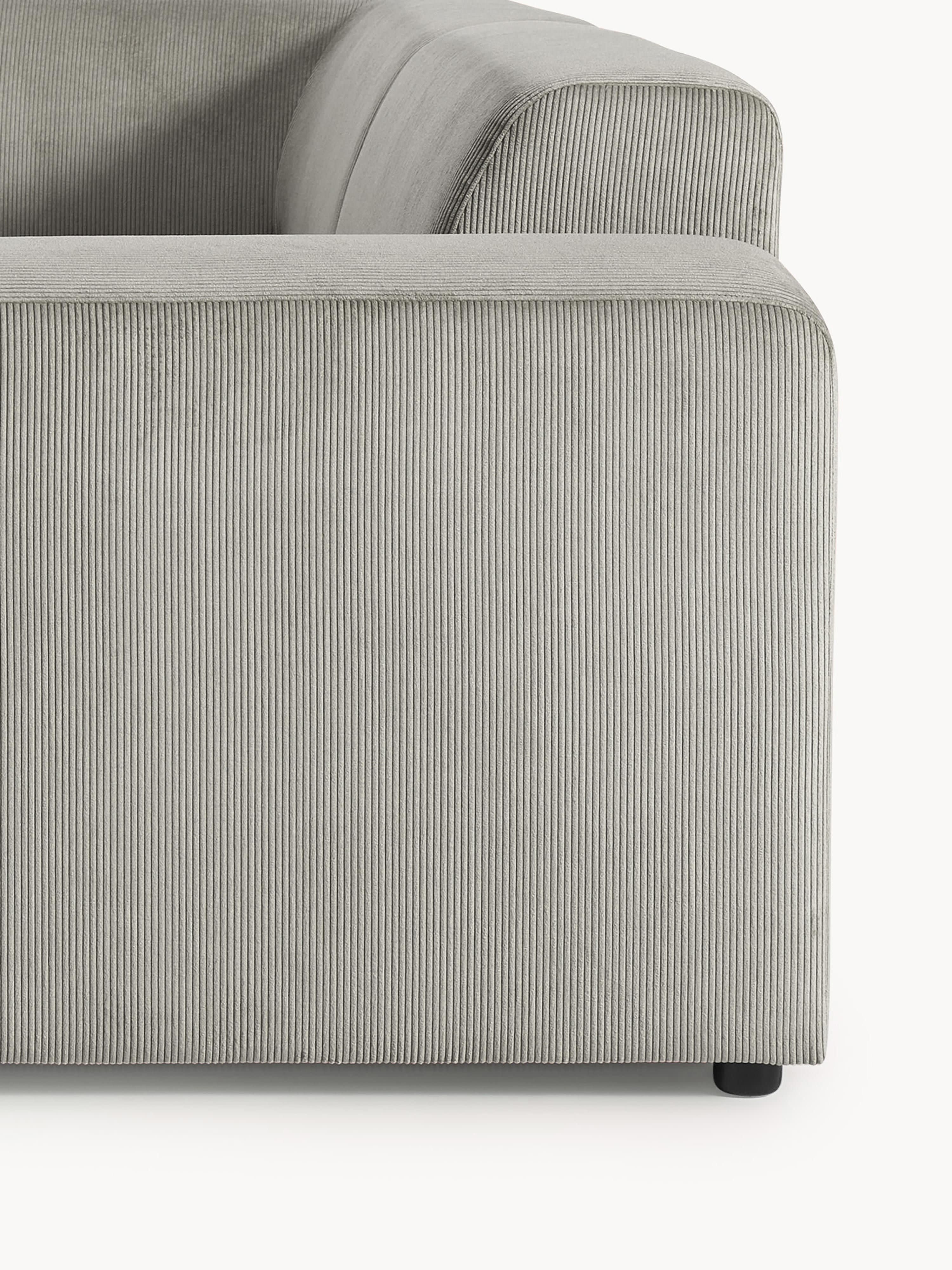 Melva Large Corduroy Corner Sofa (4-seater)