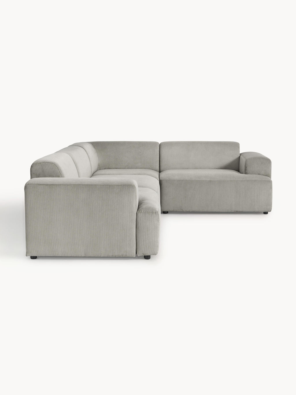 Melva Large Corduroy Corner Sofa (4-seater)