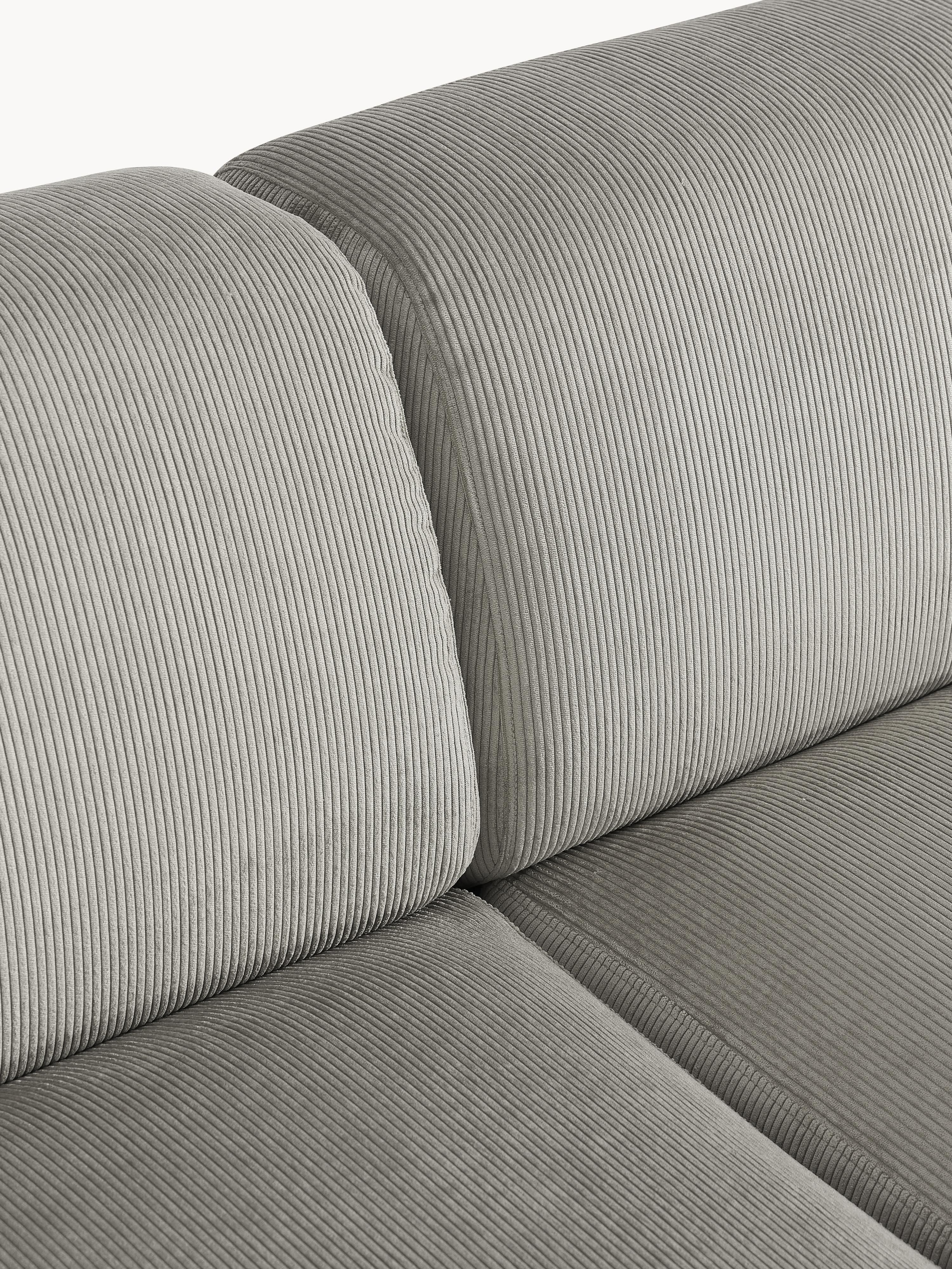 Melva Large Corduroy Corner Sofa (4-seater)