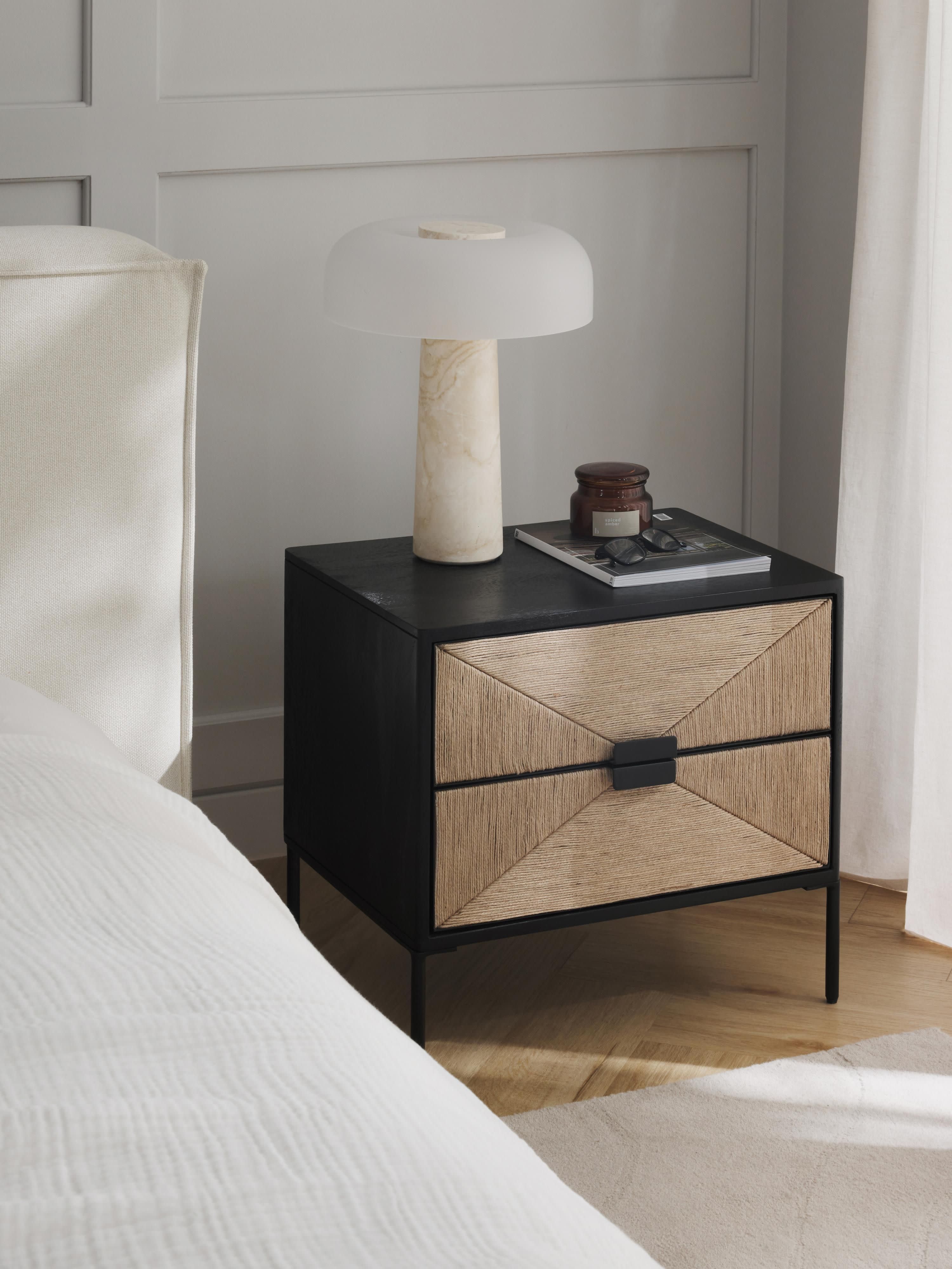June Mango Wood Bedside Table with Drawers