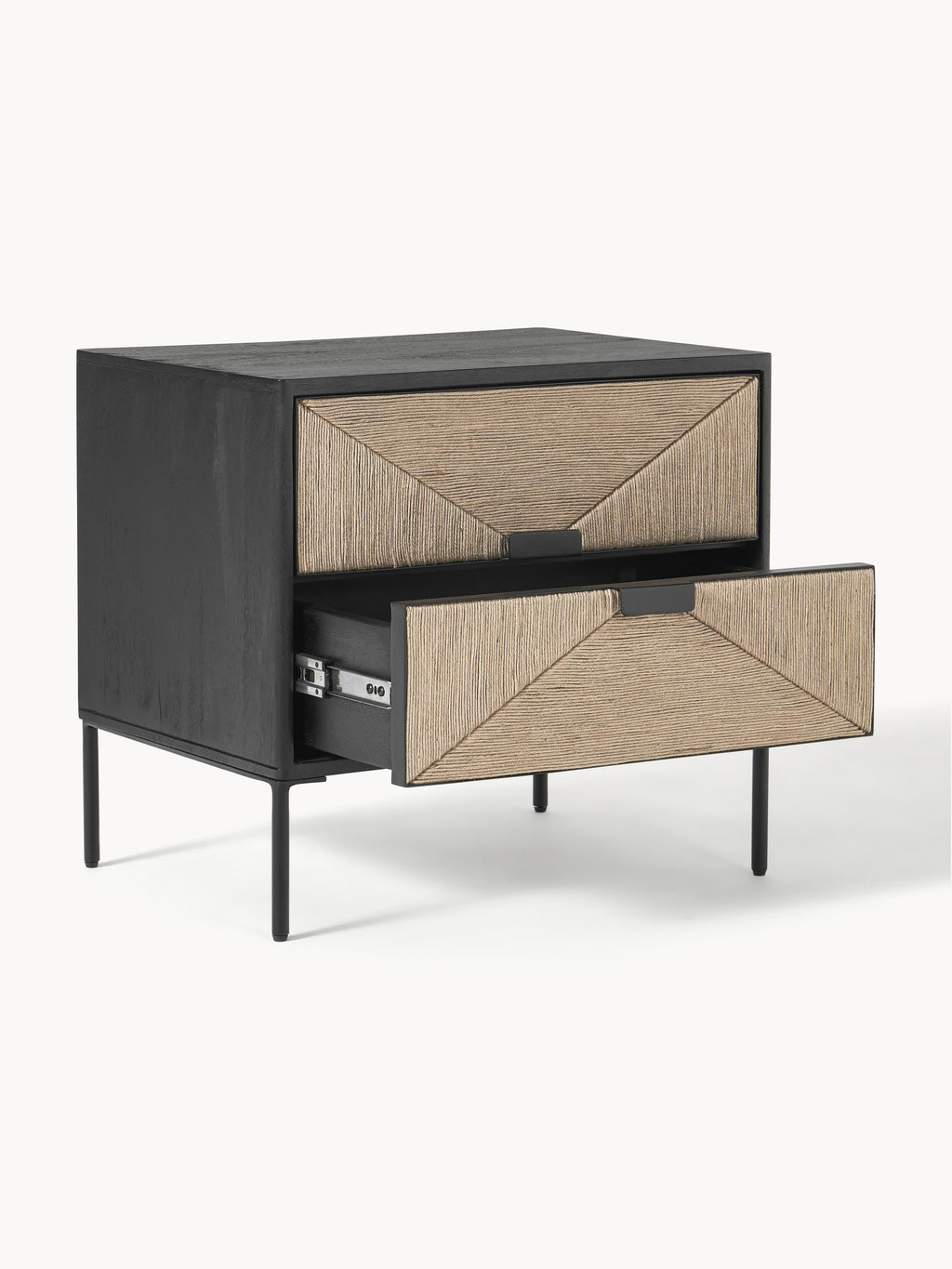 June Mango Wood Bedside Table with Drawers