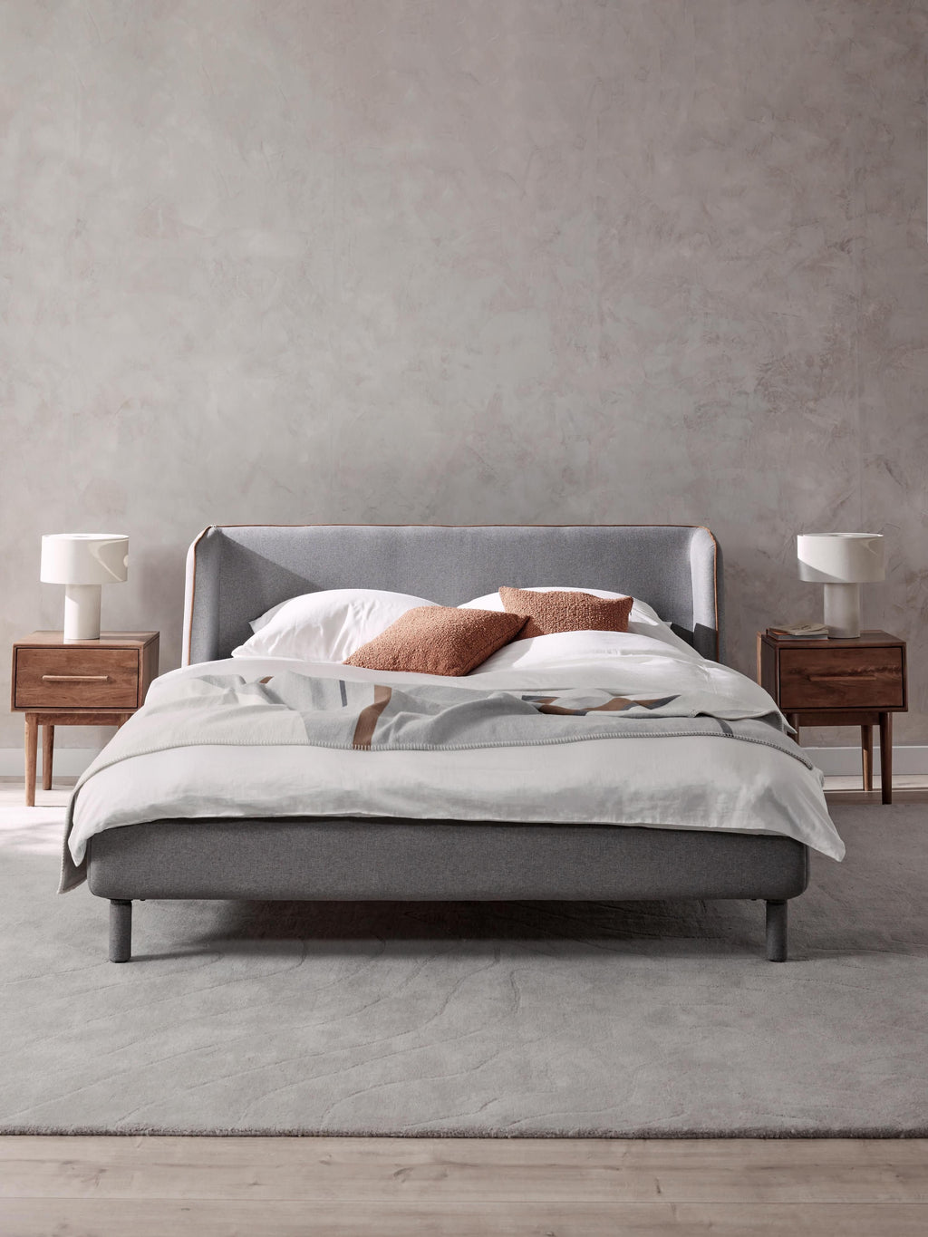 Luma Upholstered Bed with Headboard
