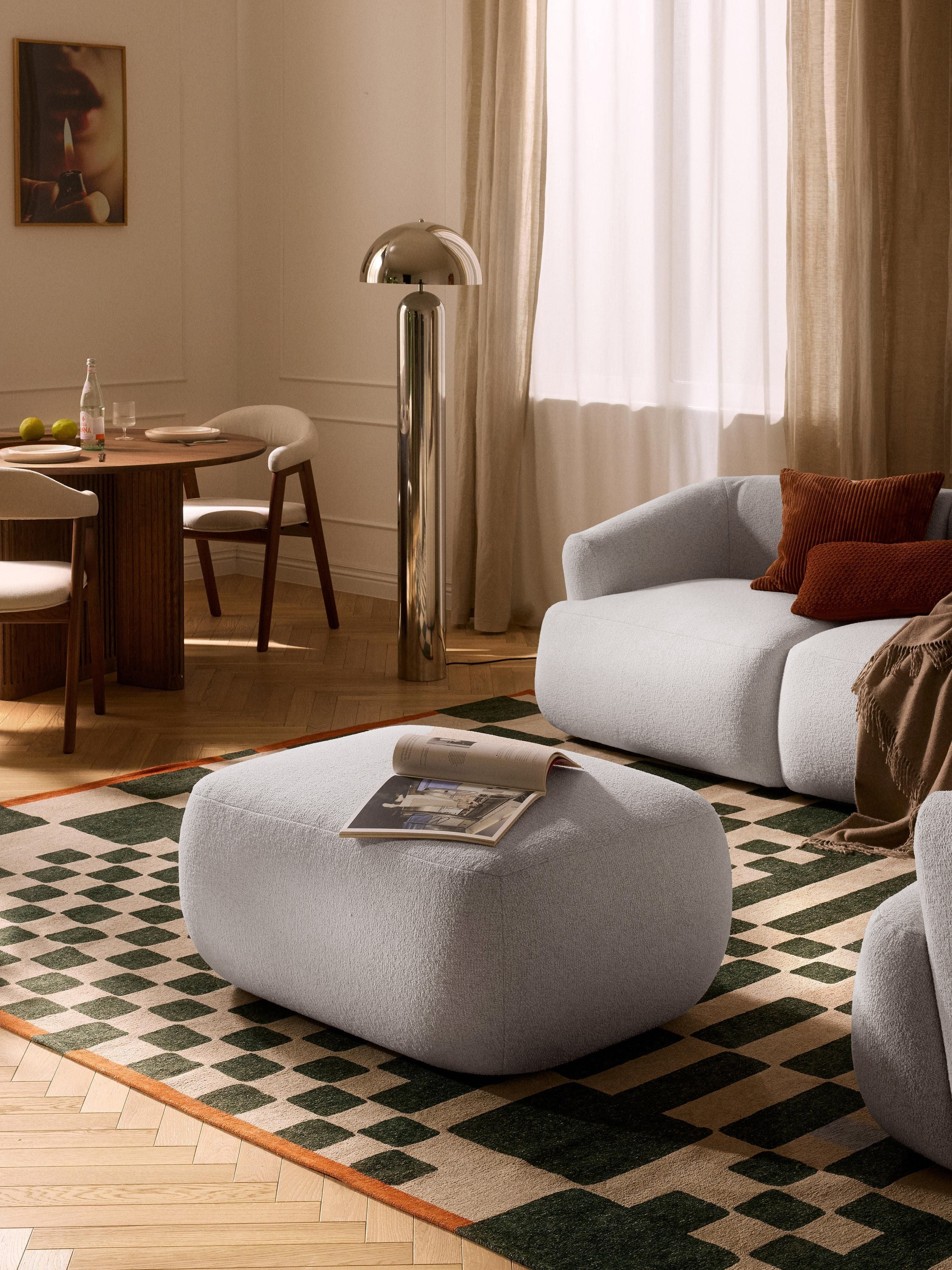 Sofia Bouclé Ottoman