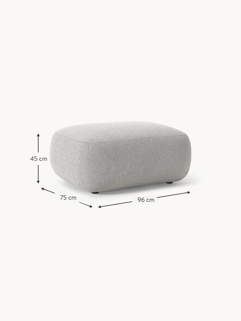 Sofia Bouclé Ottoman