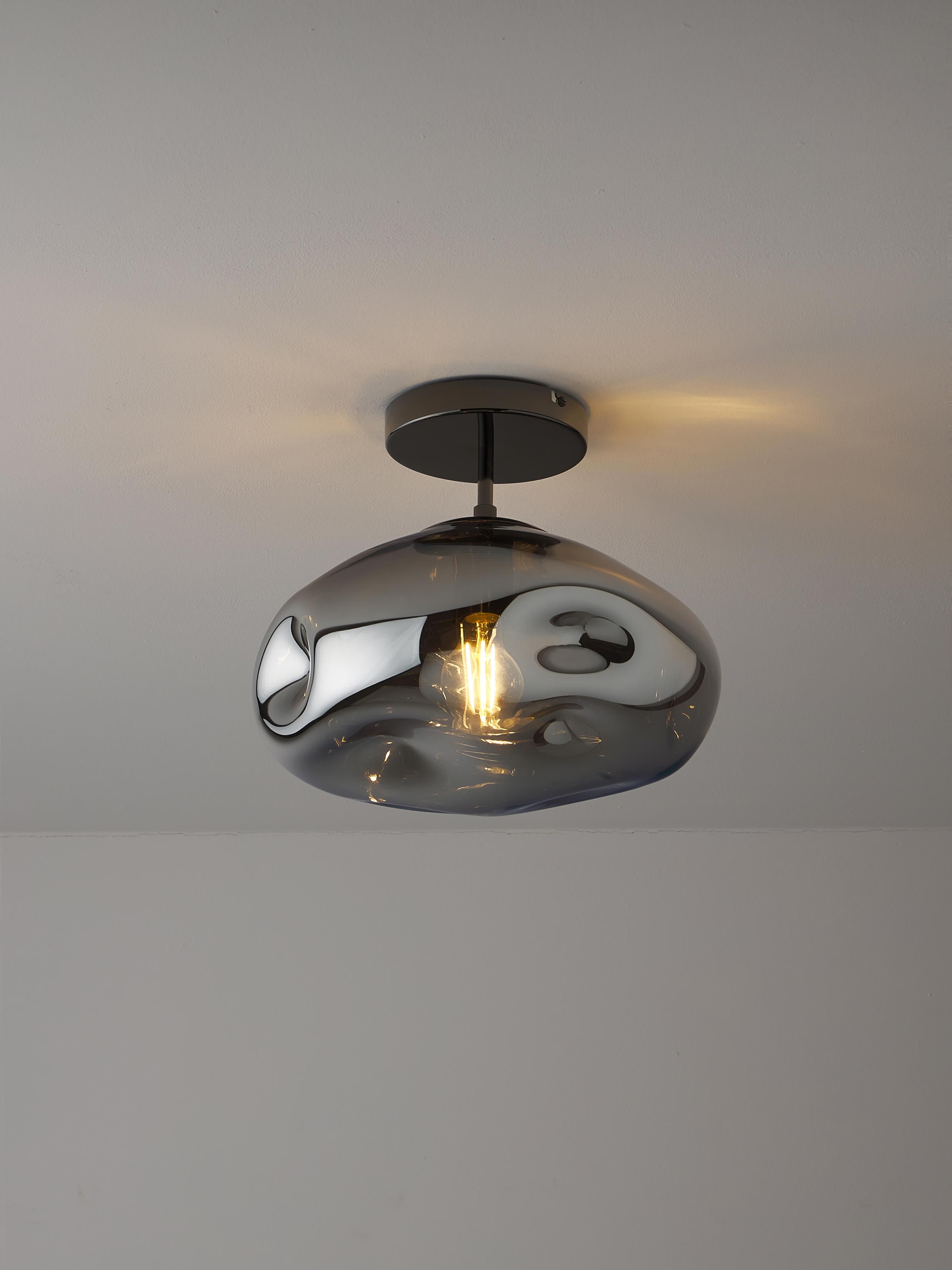 Amora Ceiling Lamp Made of Mirrored Glass