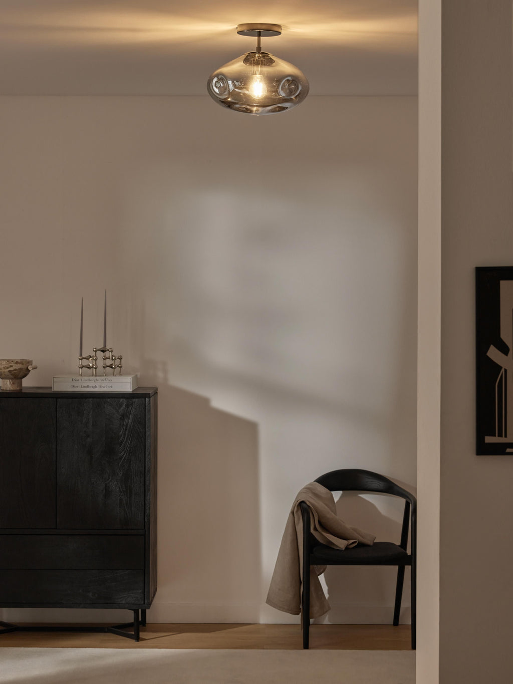 Amora Ceiling Lamp Made of Mirrored Glass