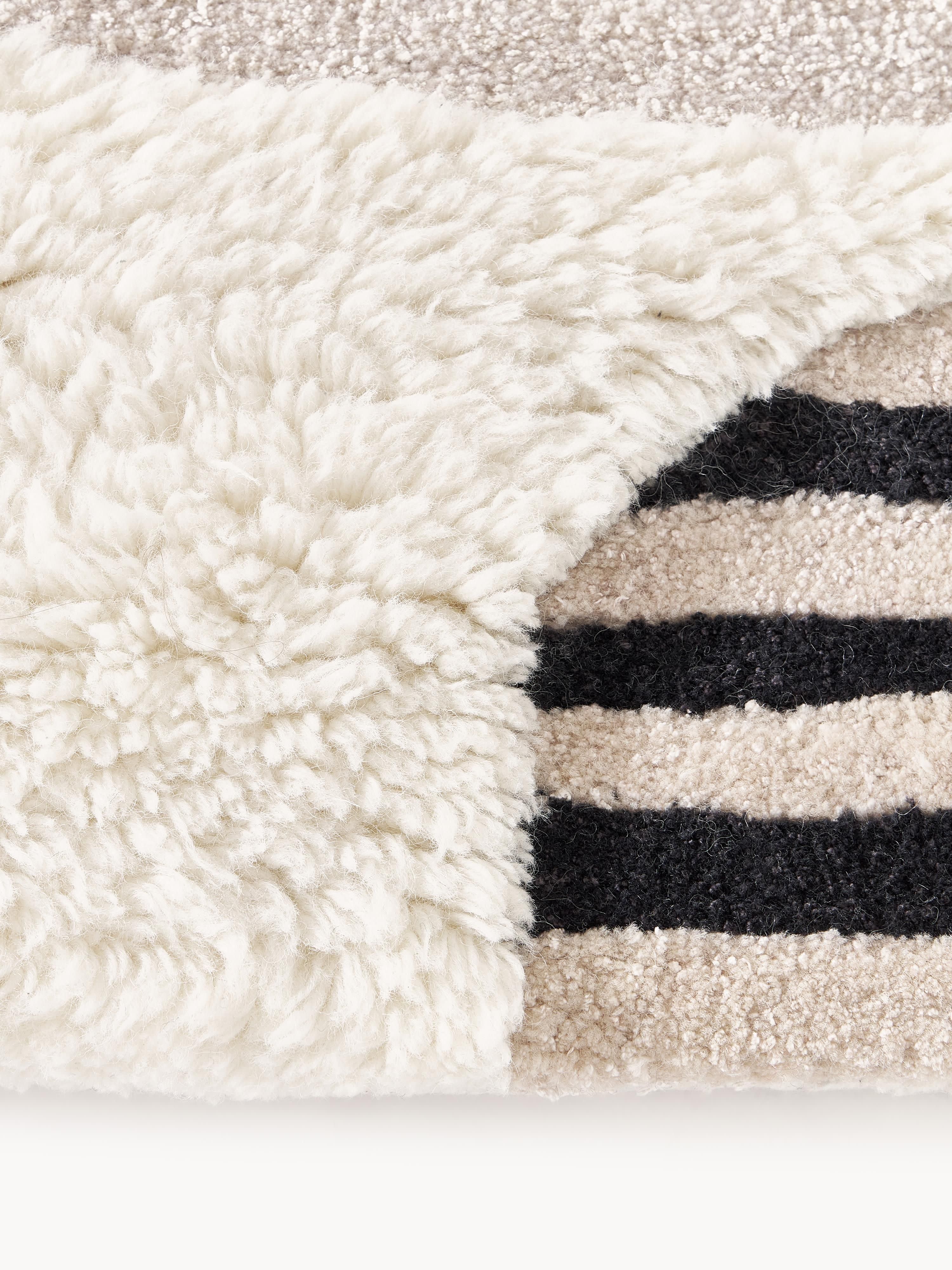 Rosco High-Low Wool Rug, Hand-Tufted