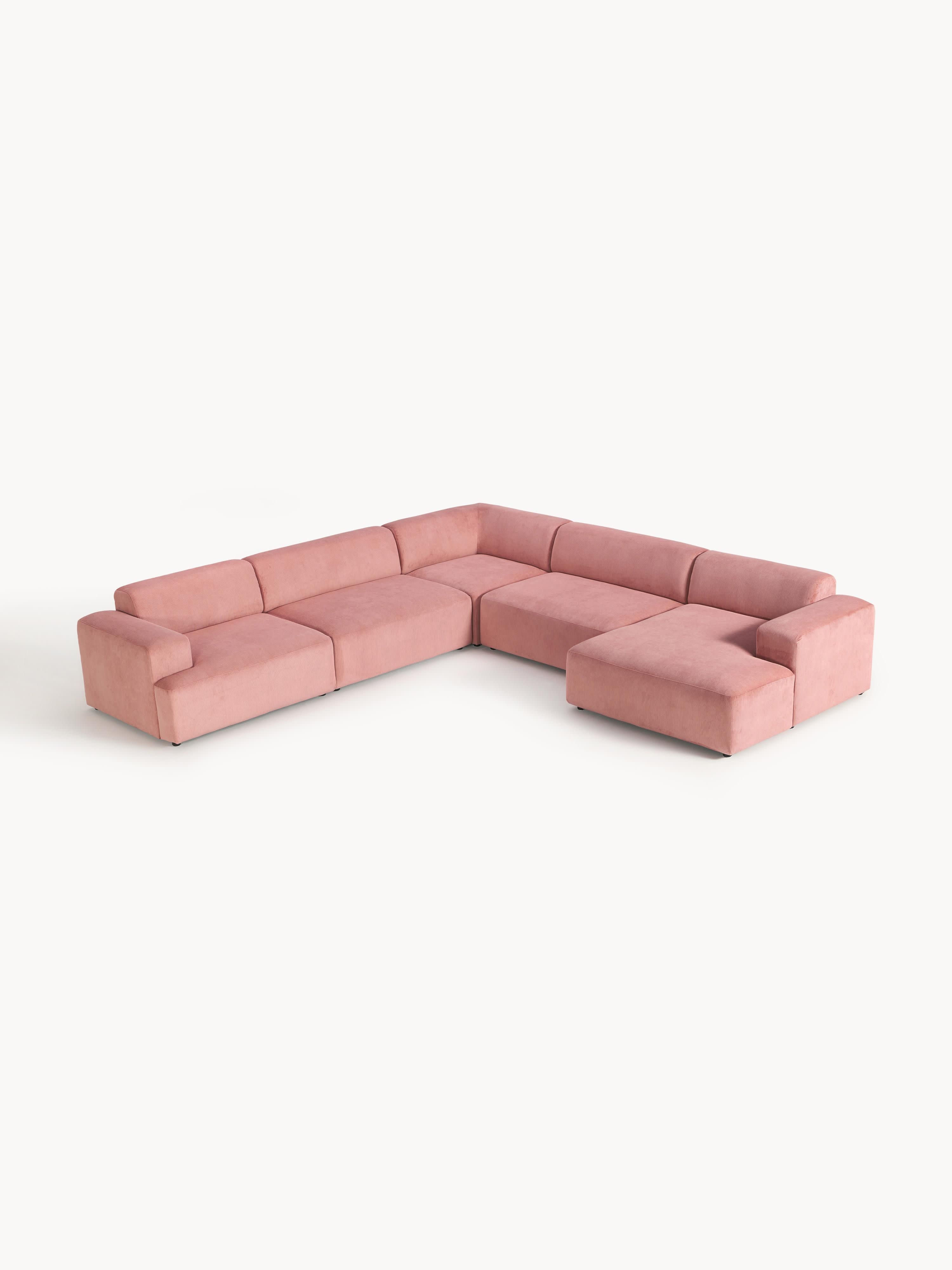 Melva XL Corduroy Corner Sofa