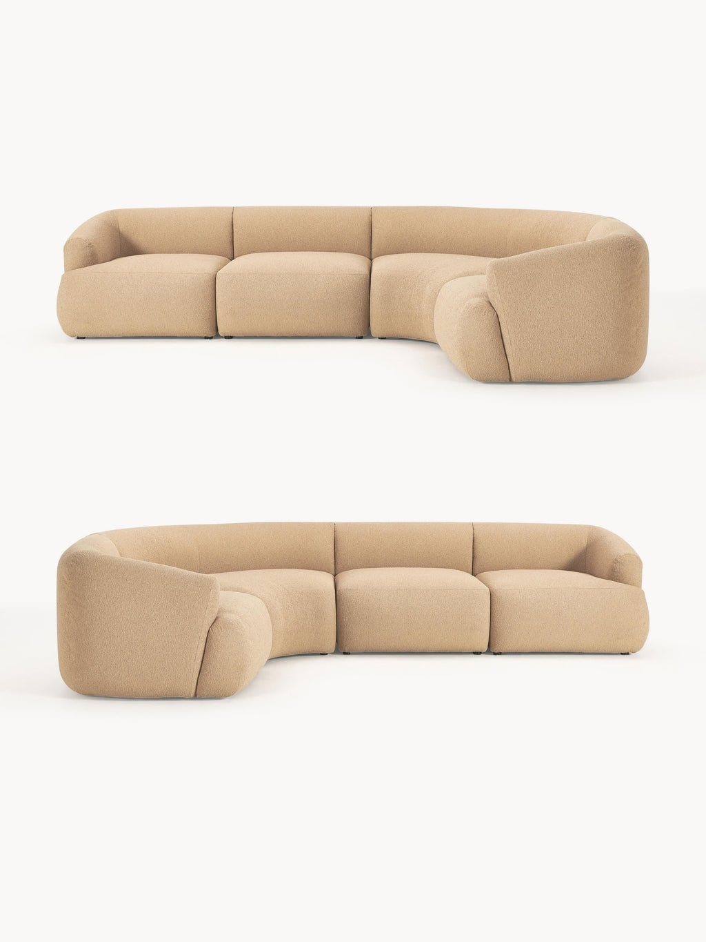 Sofia Modular Bouclé Corner Sofa (4-seater)