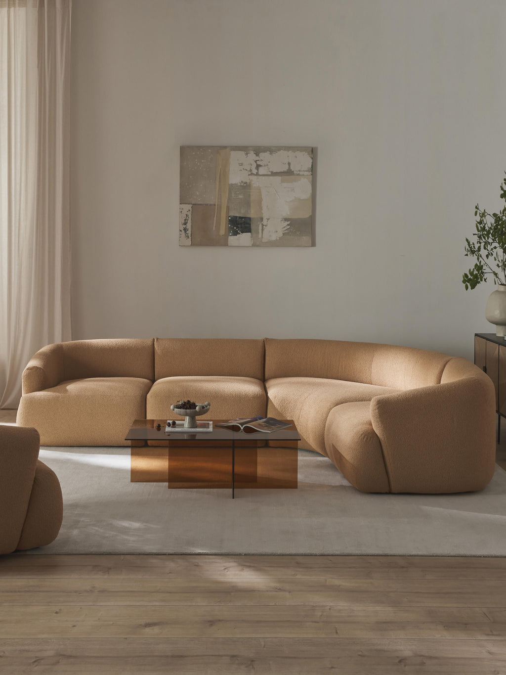 Sofia Modular Bouclé Corner Sofa (4-seater)