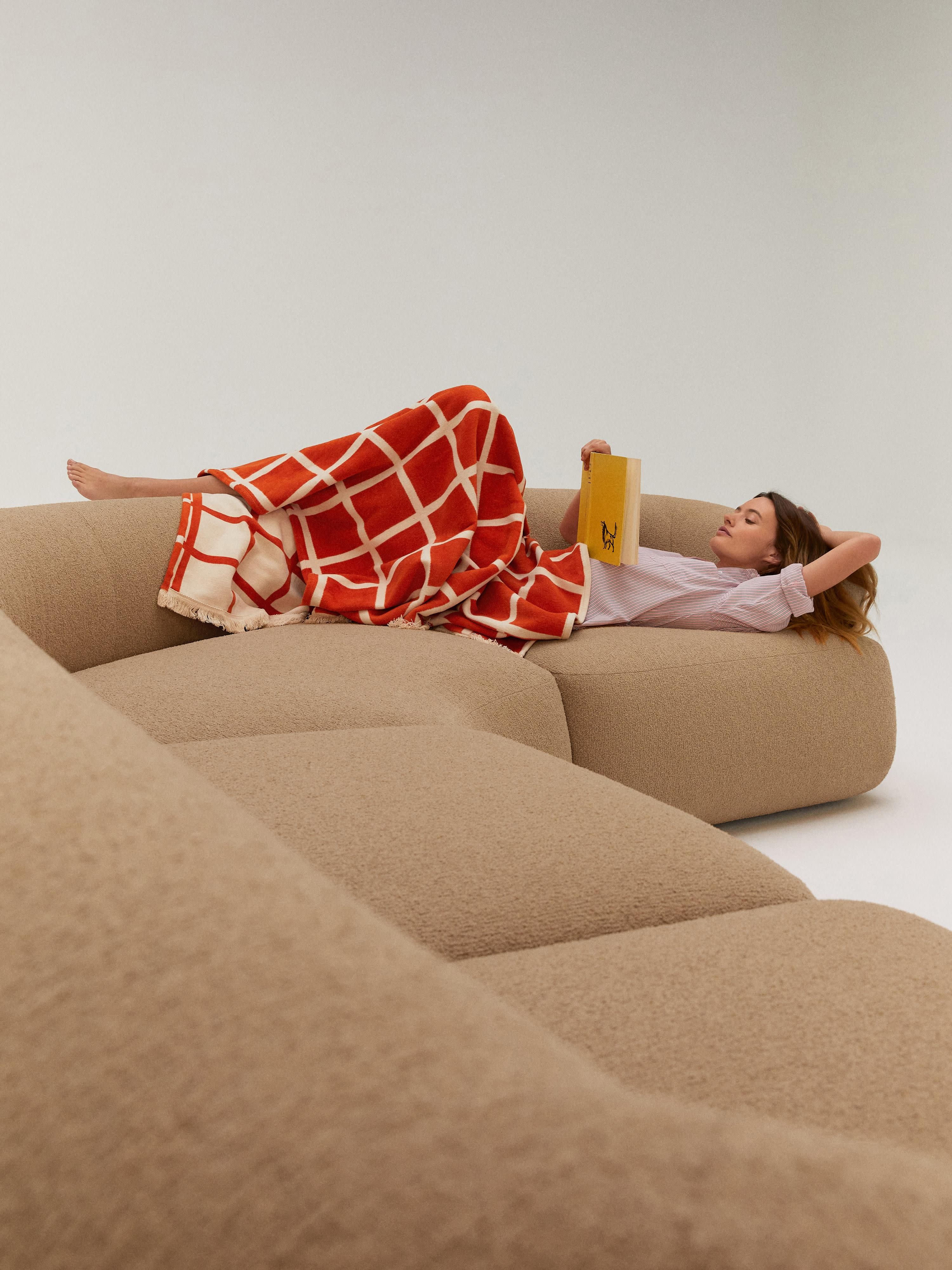 Sofia Modular Bouclé Corner Sofa (4-seater)