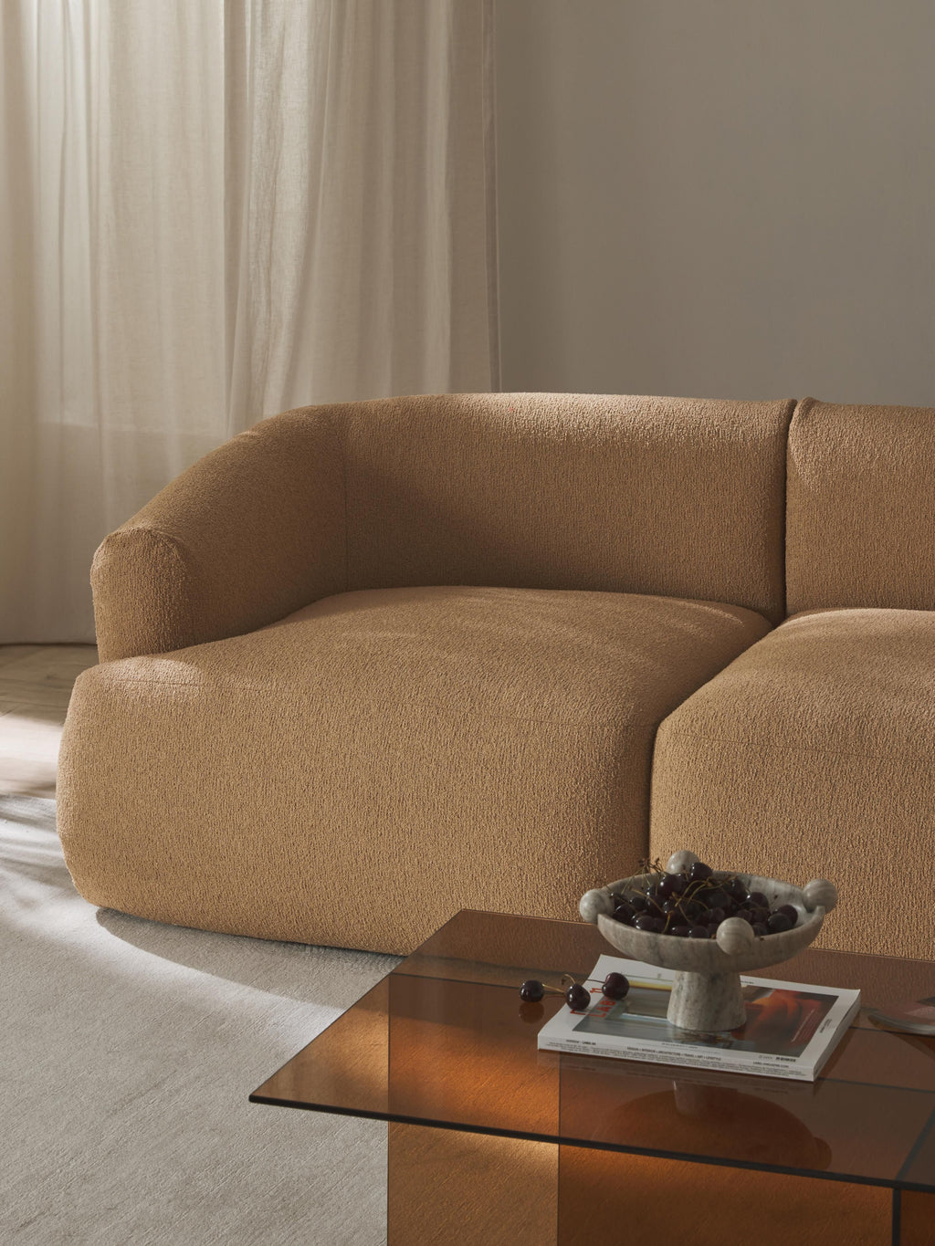 Sofia Modular Bouclé Corner Sofa (4-seater)
