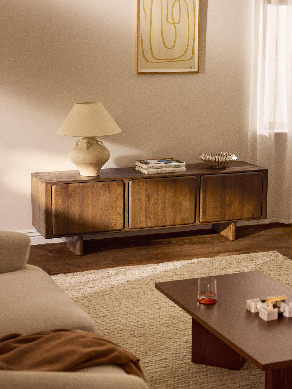 Chandler Oak Wood TV Stand